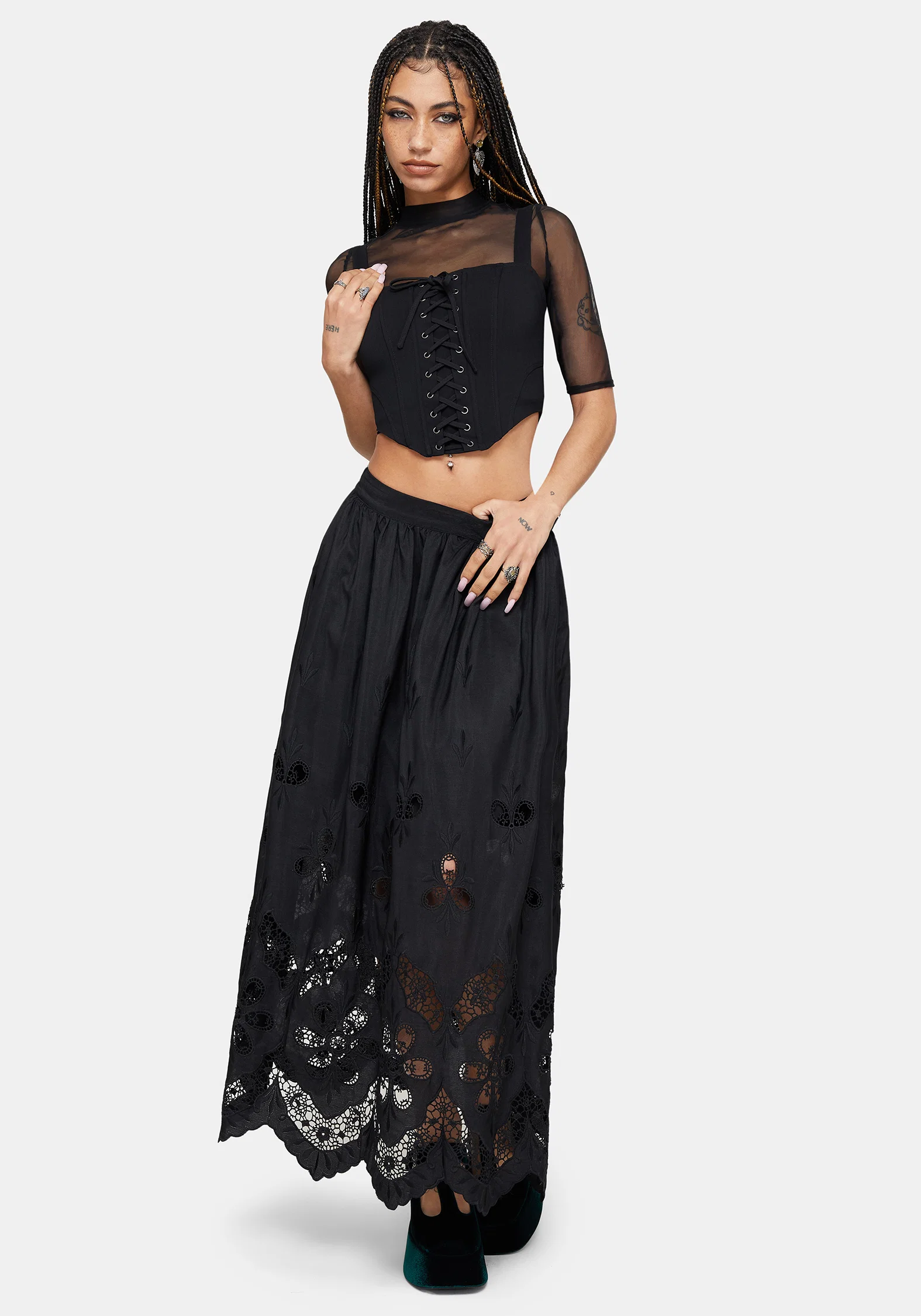 Miranda Lace Up Corset Top - Image 7