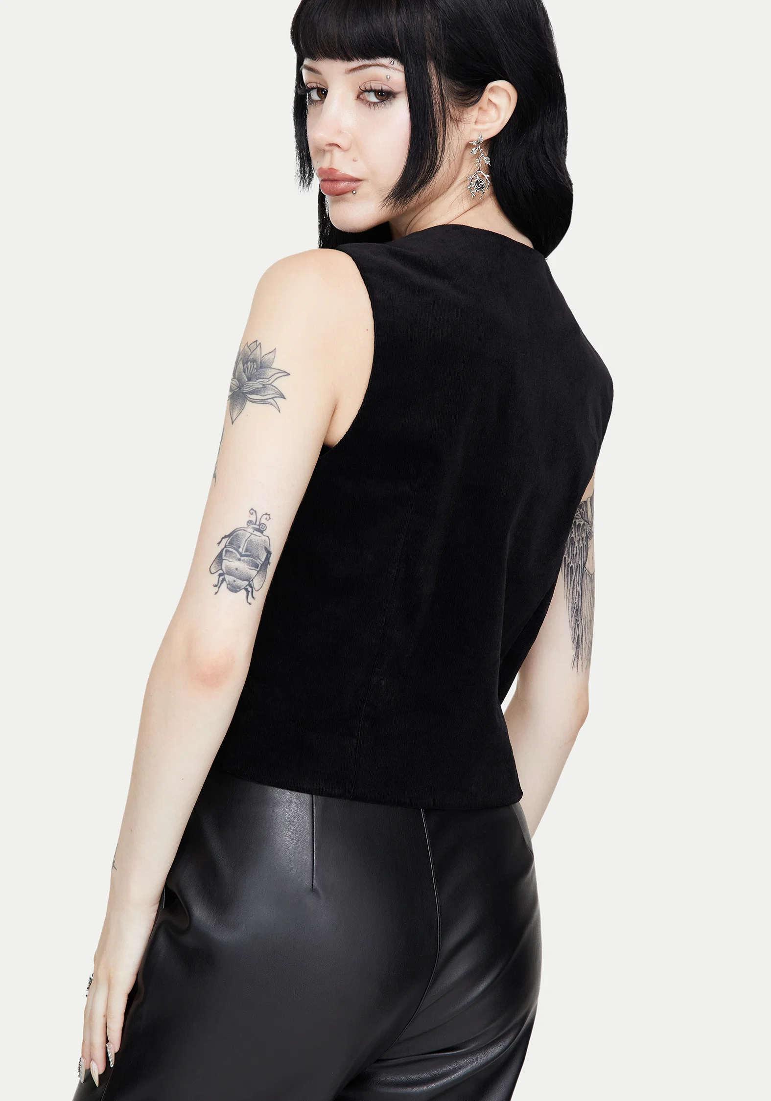 Mire Sleeveless Corduroy Waistcoat Top - Image 3