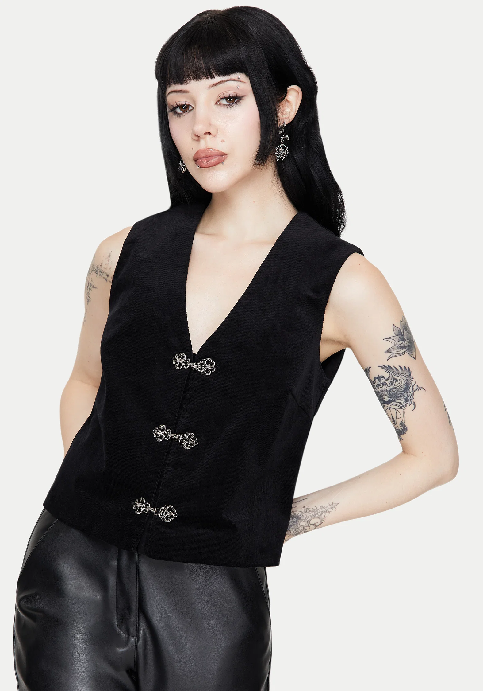 Mire Sleeveless Corduroy Waistcoat Top - Image 4