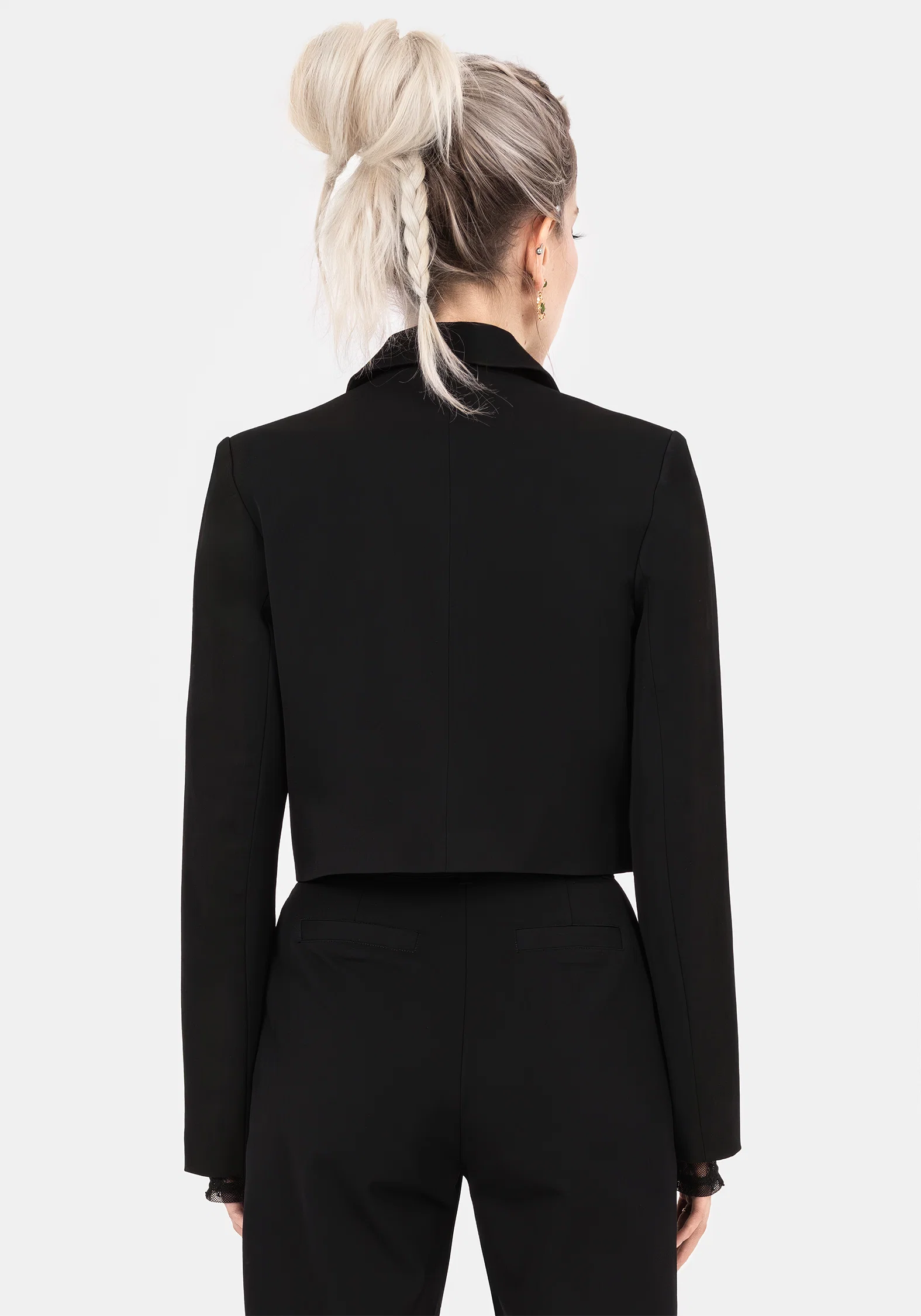 Mona Embroidered Crop Blazer - Image 3