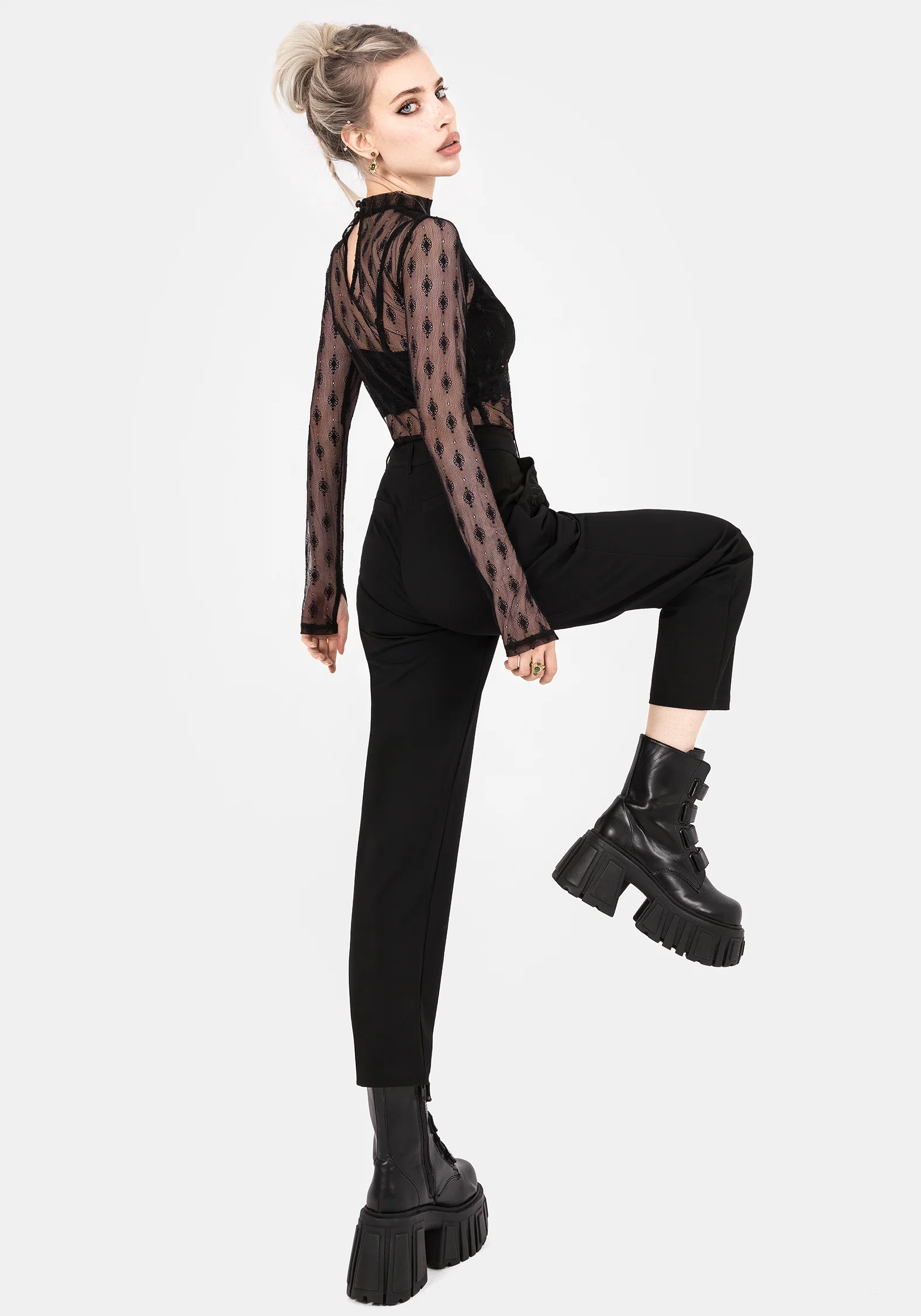 Mona Embroidered Tapered Trousers - Image 3