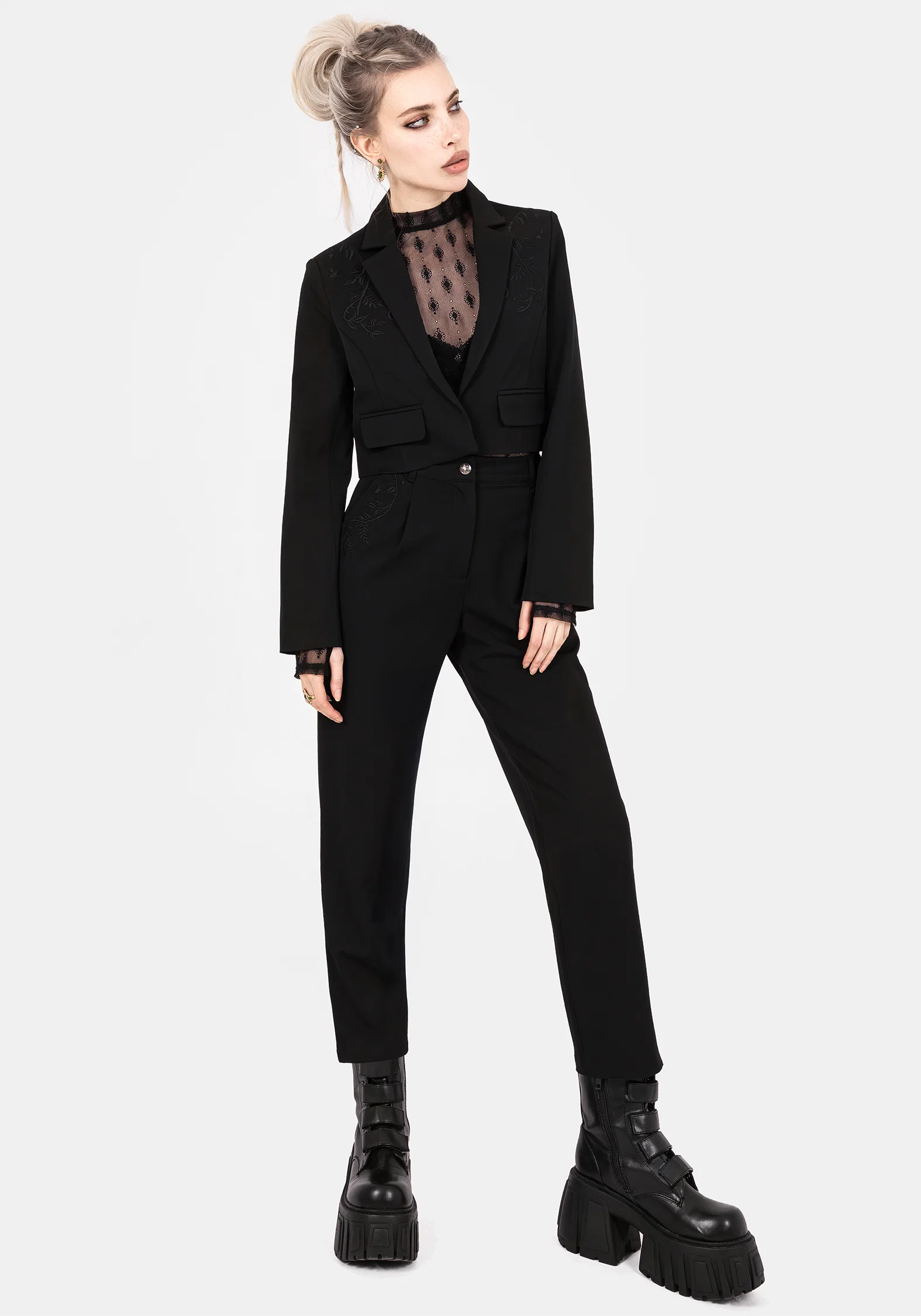 Mona Embroidered Tapered Trousers - Image 4