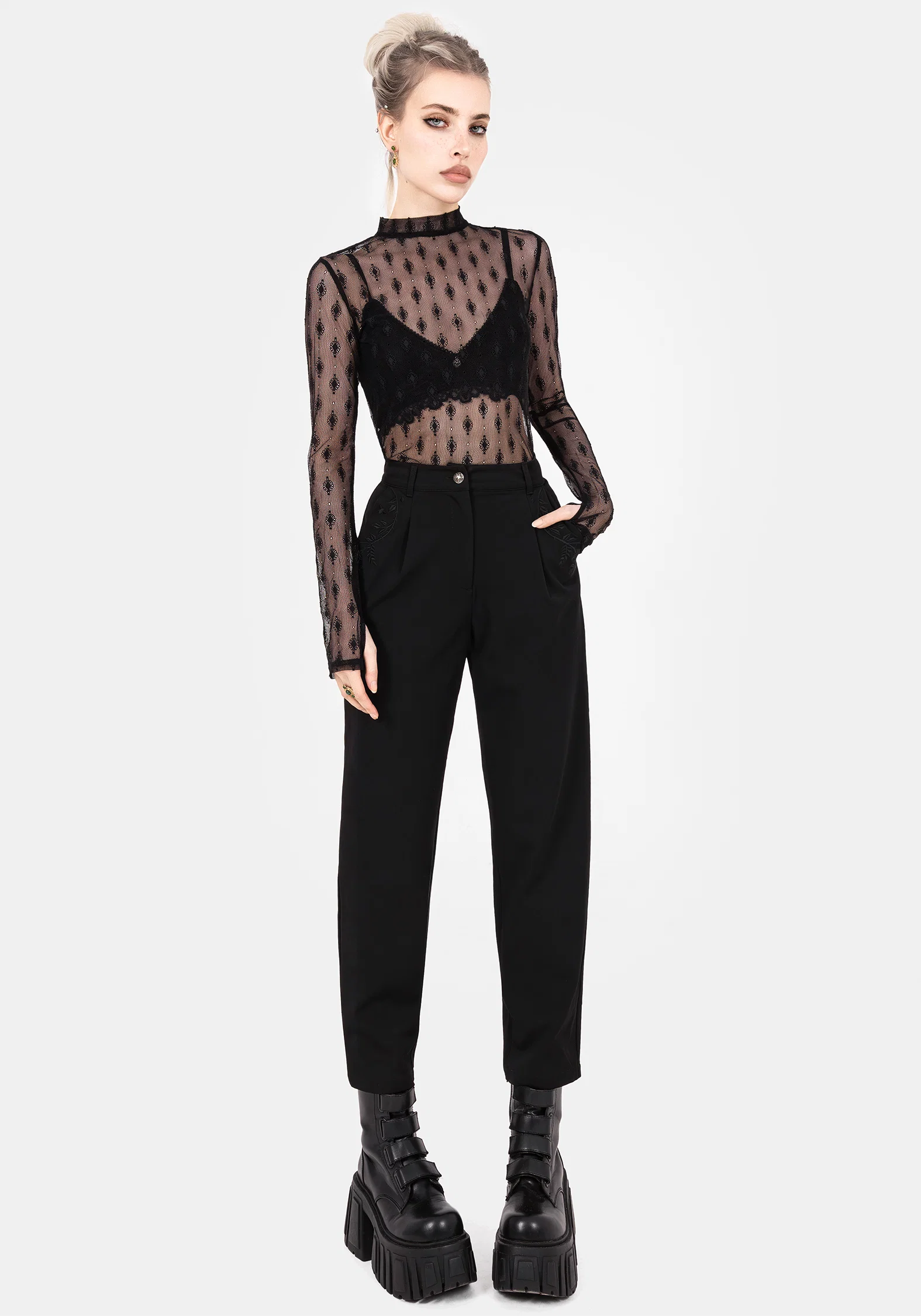 Mona Embroidered Tapered Trousers - Image 6