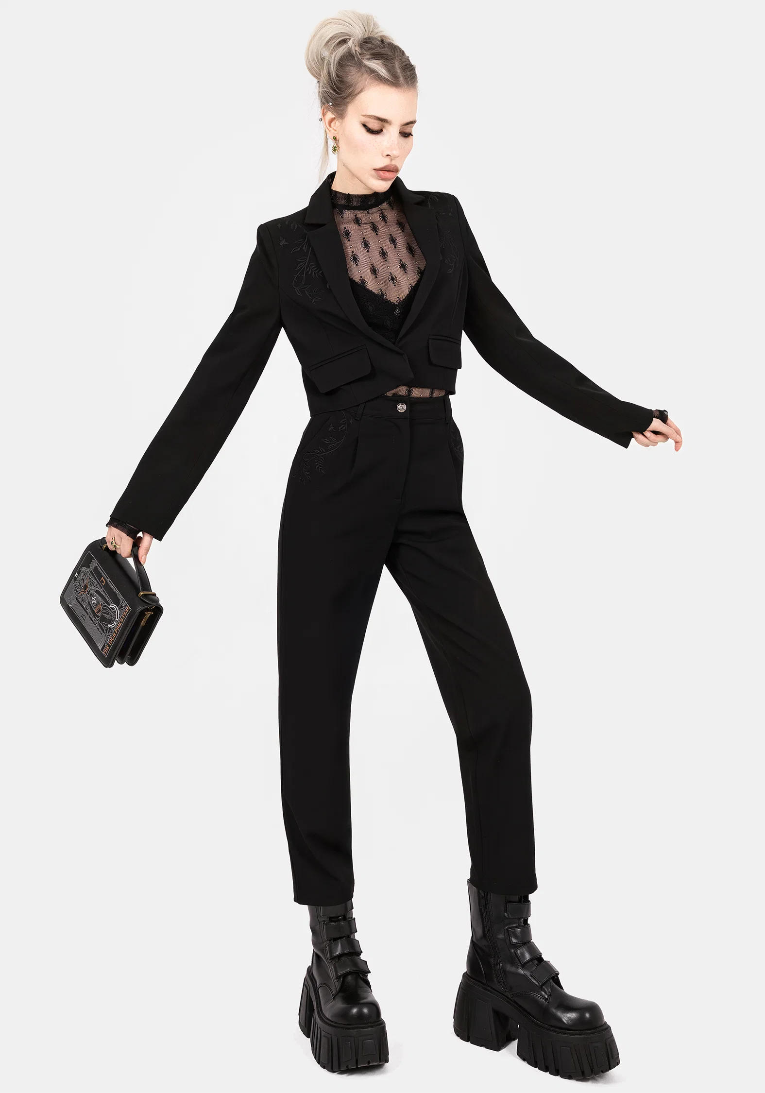 Mona Embroidered Tapered Trousers - Image 7