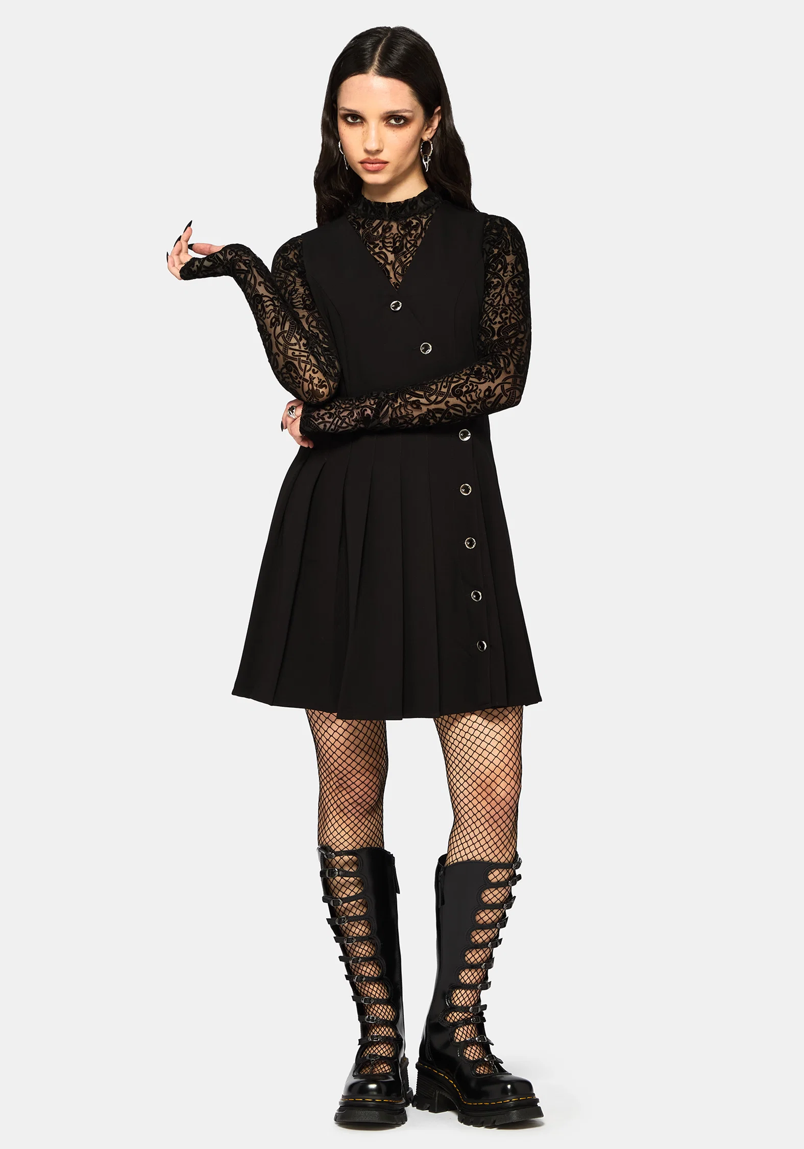 Moonage Asymmetric Sleeveless Mini Dress - Image 6