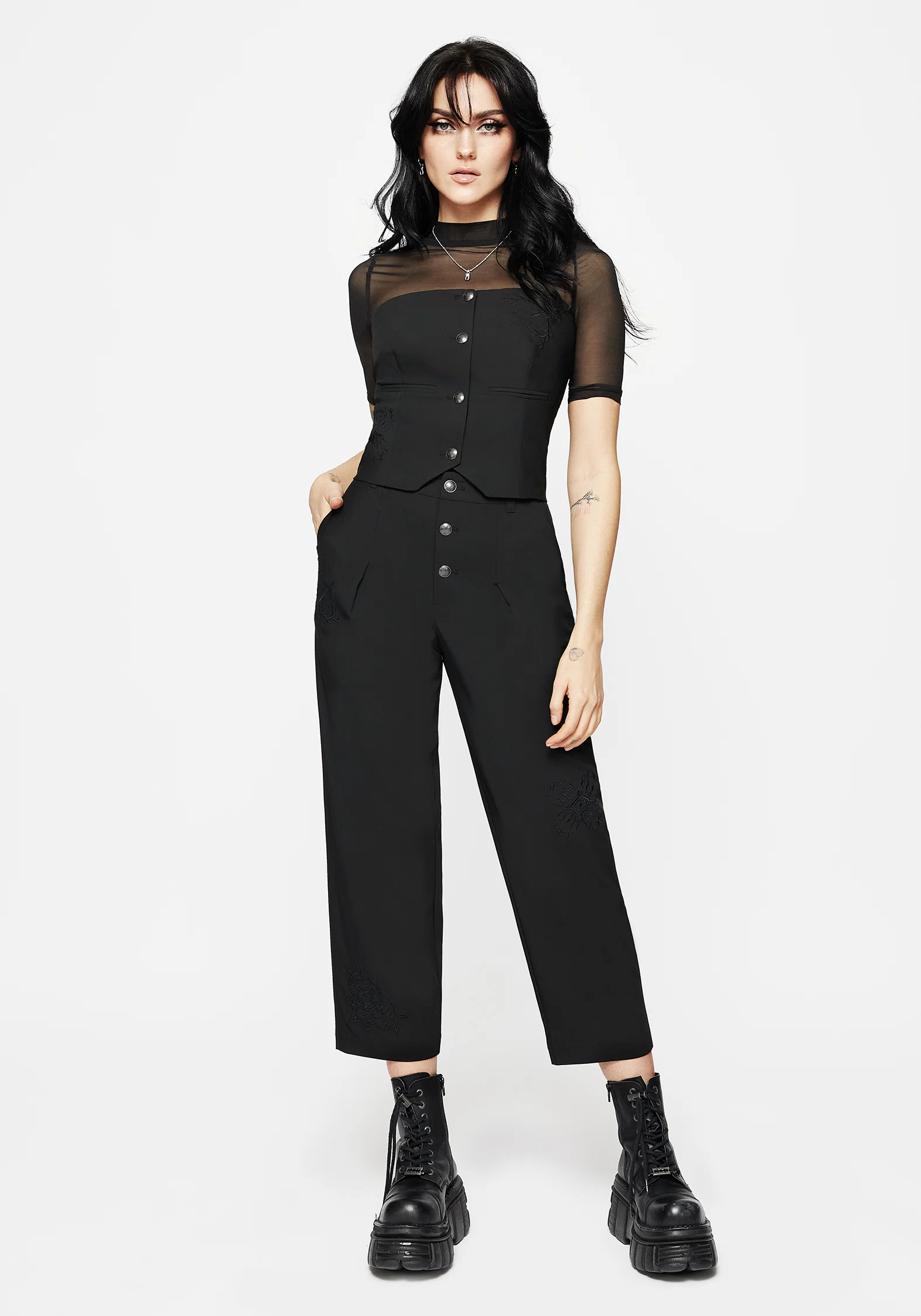 Moonbow Embroidered Tailored Trouser - Image 7