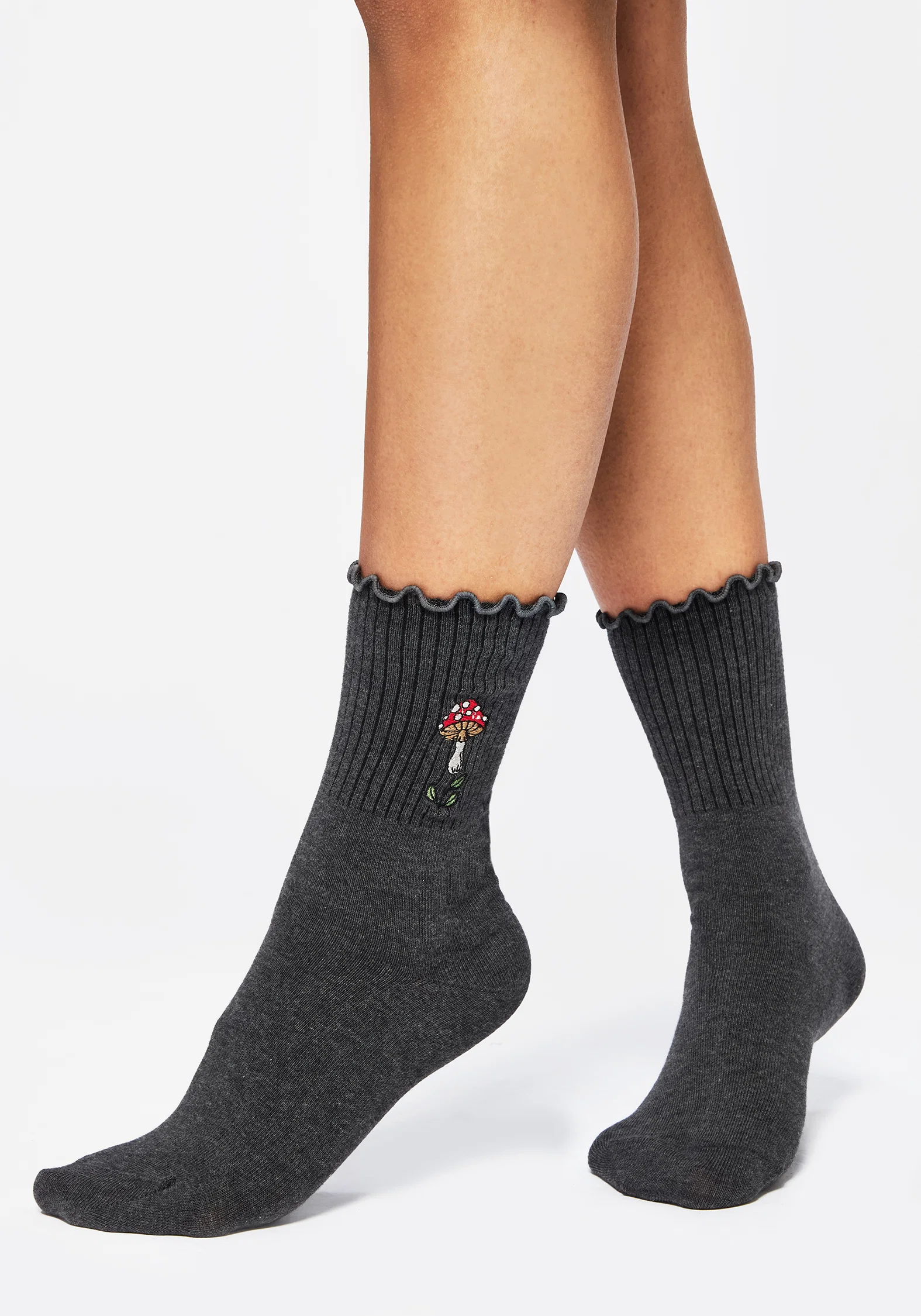 Morchella Embroidered Mushroom Socks - Image 6