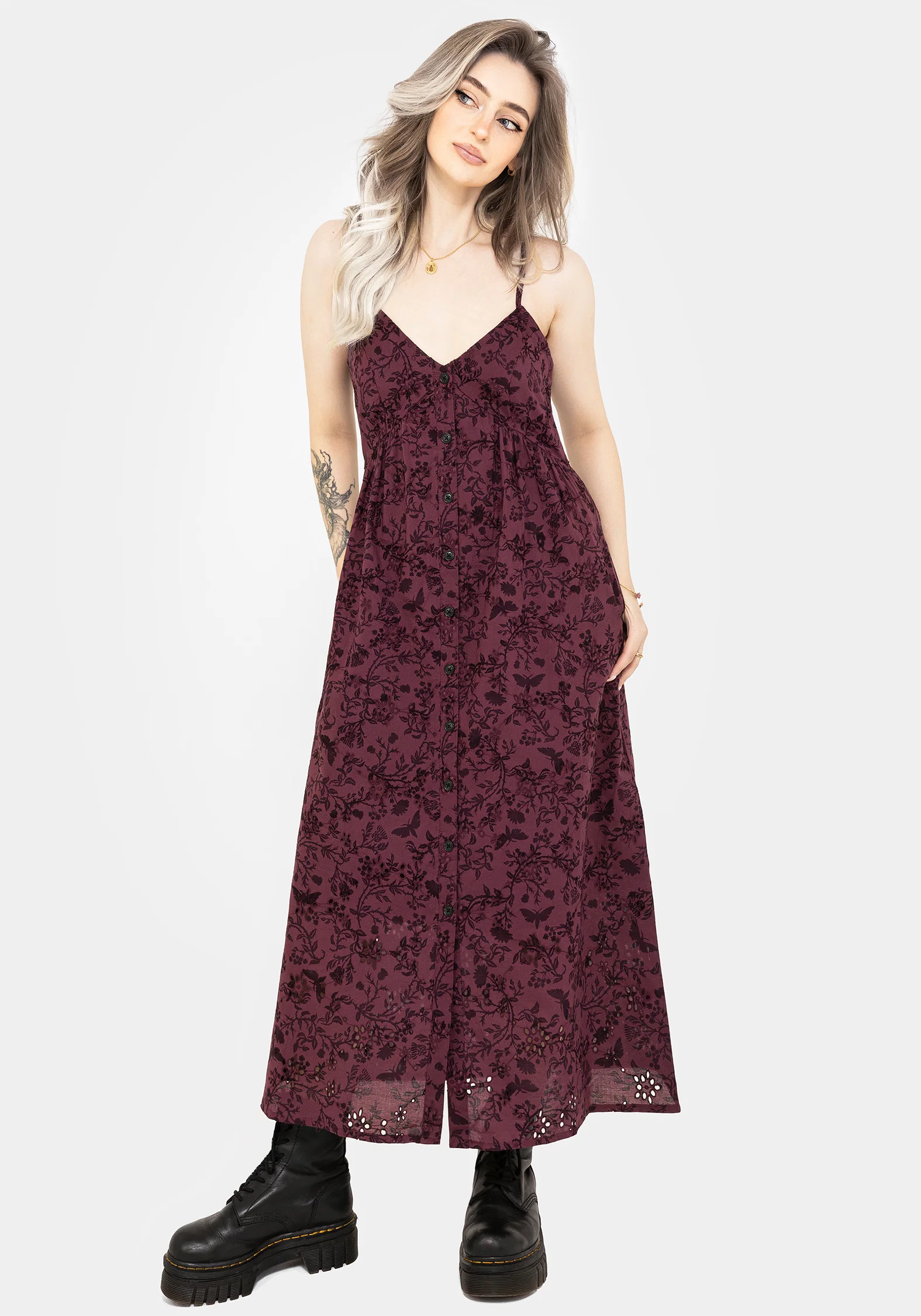 Morgana Cotton Broderie Cami Midaxi Dress - Image 6