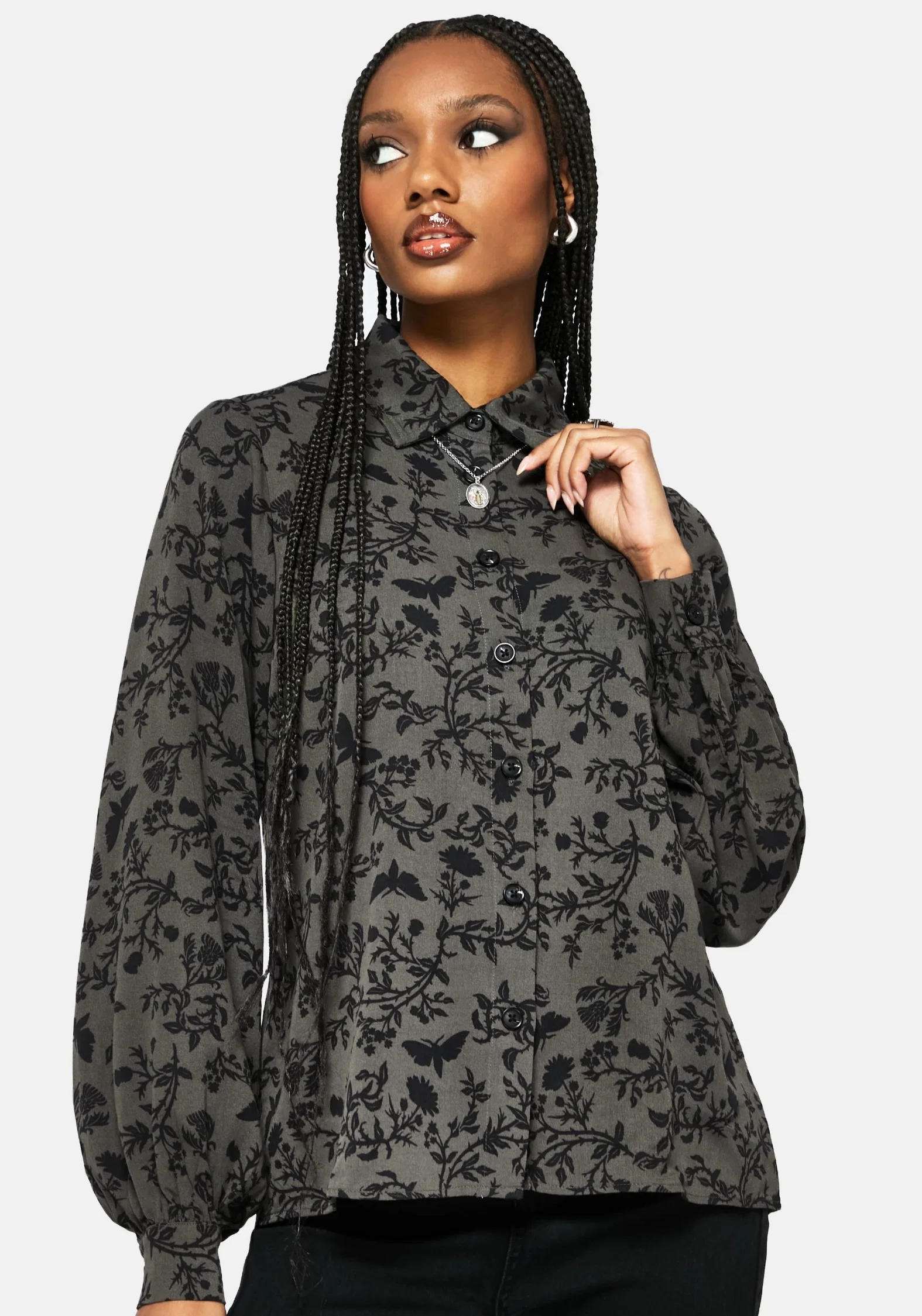 Morgana Long Sleeved Shirt - Green - Image 5
