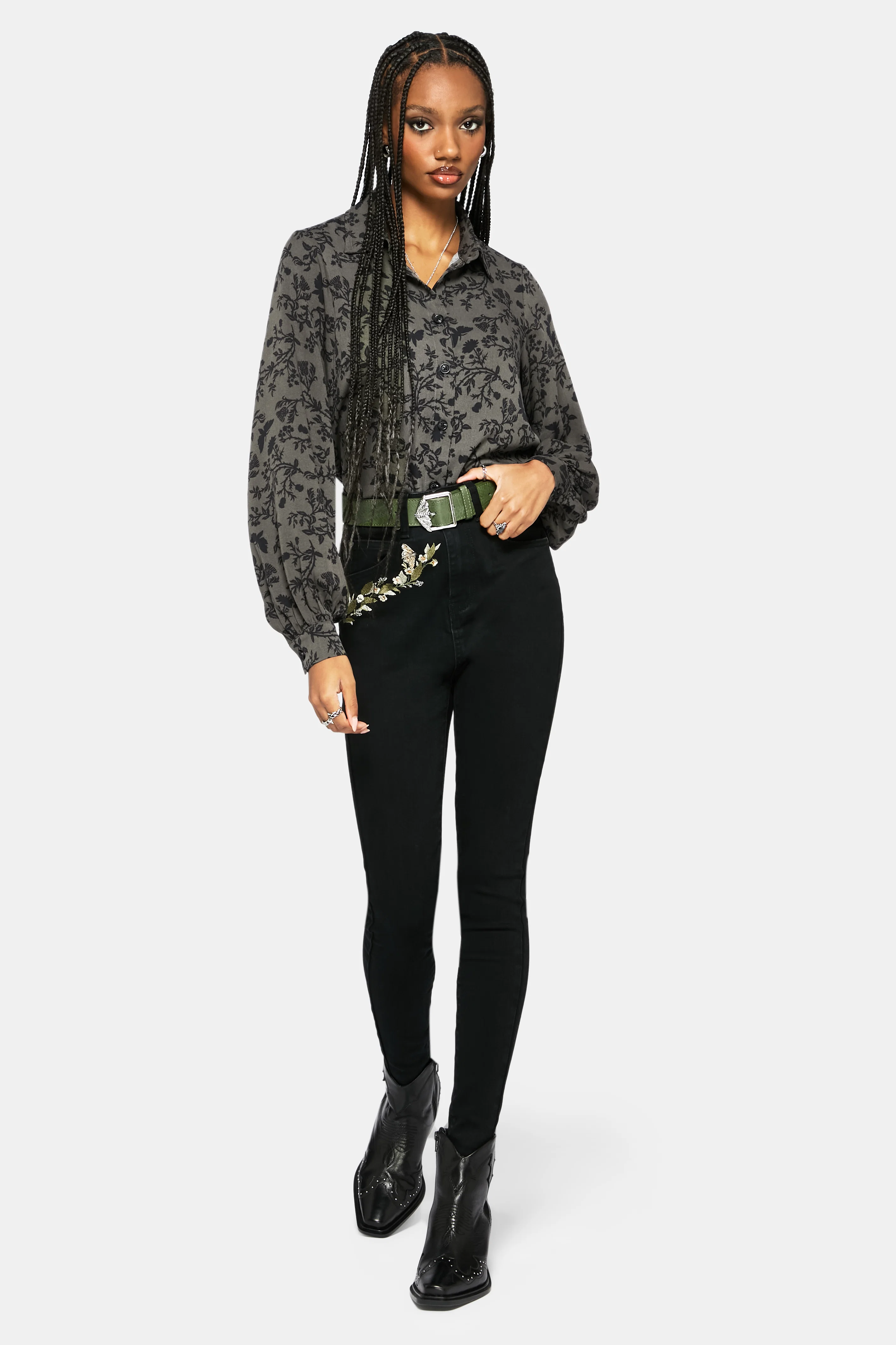Morgana Long Sleeved Shirt - Green - Image 6