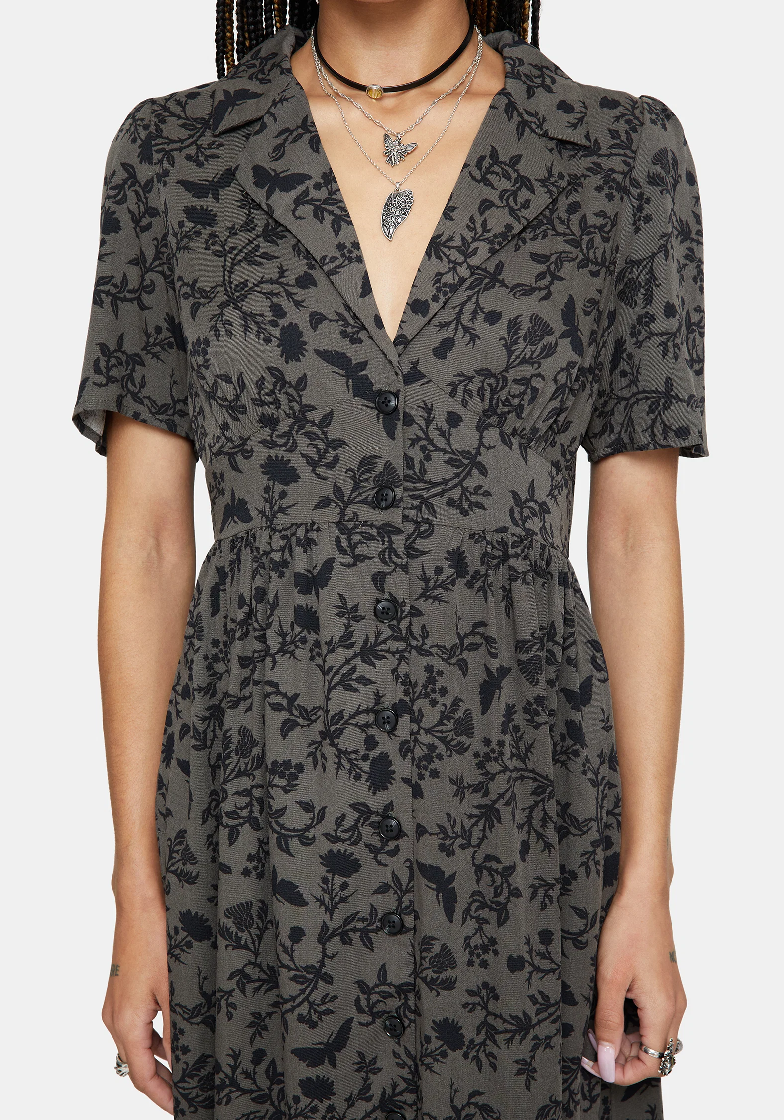 Morgana Midi Shirt Dress - Green - Image 7