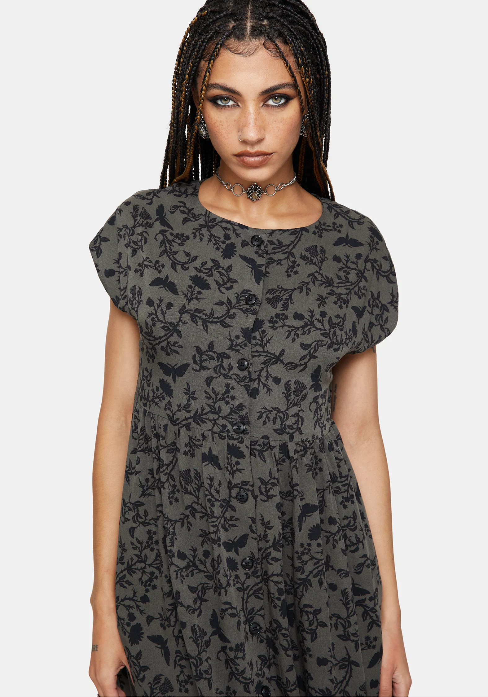 Morgana Mini Dress - Green - Image 5