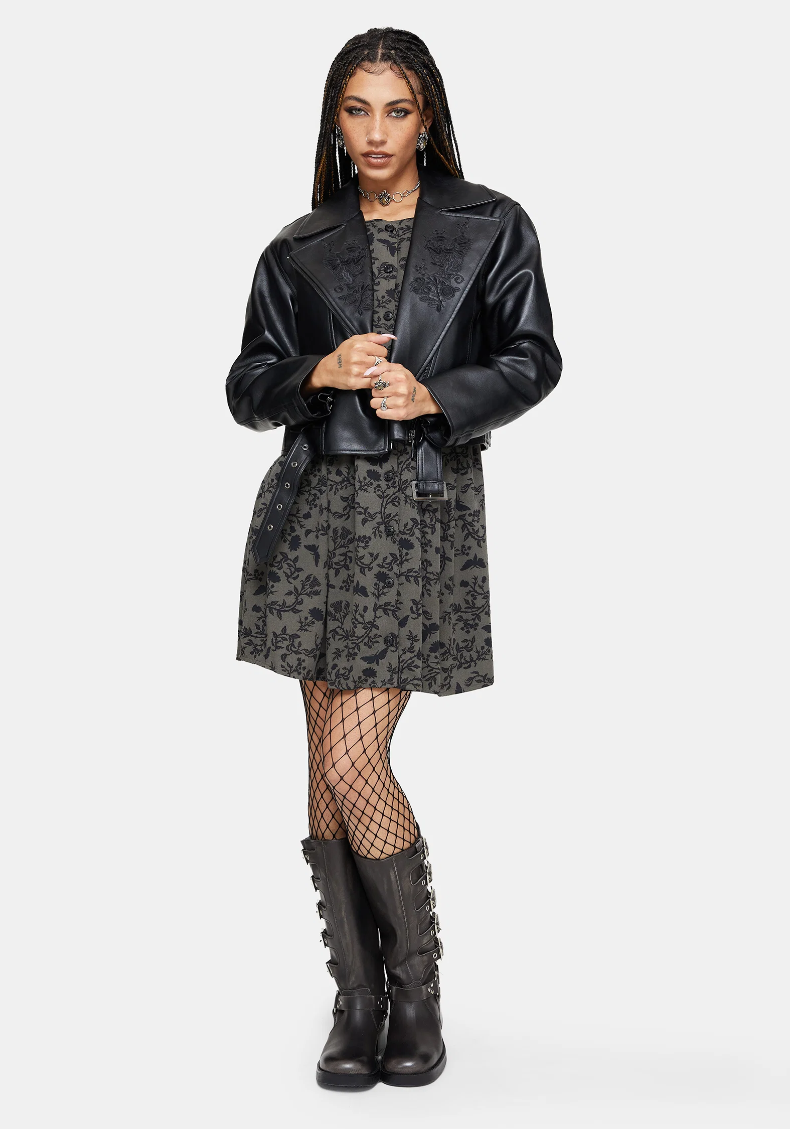 Morgana Mini Dress - Green - Image 8