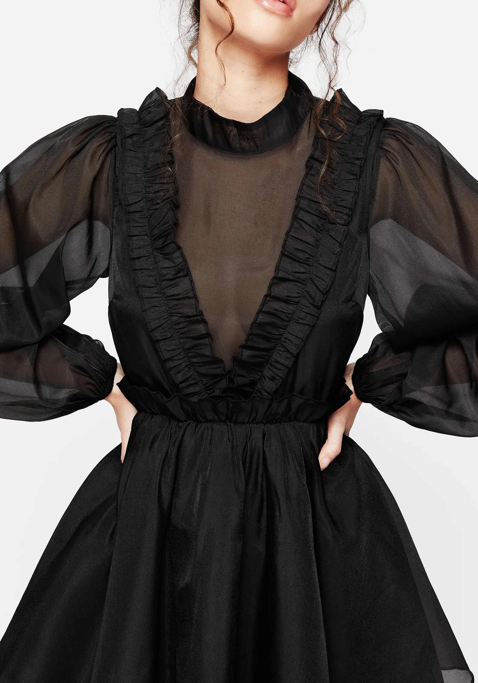 Morose Layered Frill Mini Dress - Image 2