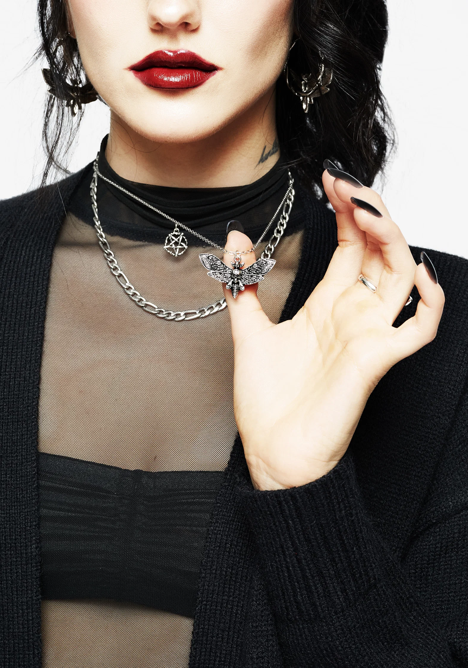 Mortmoth Layered Choker Necklace - Image 4
