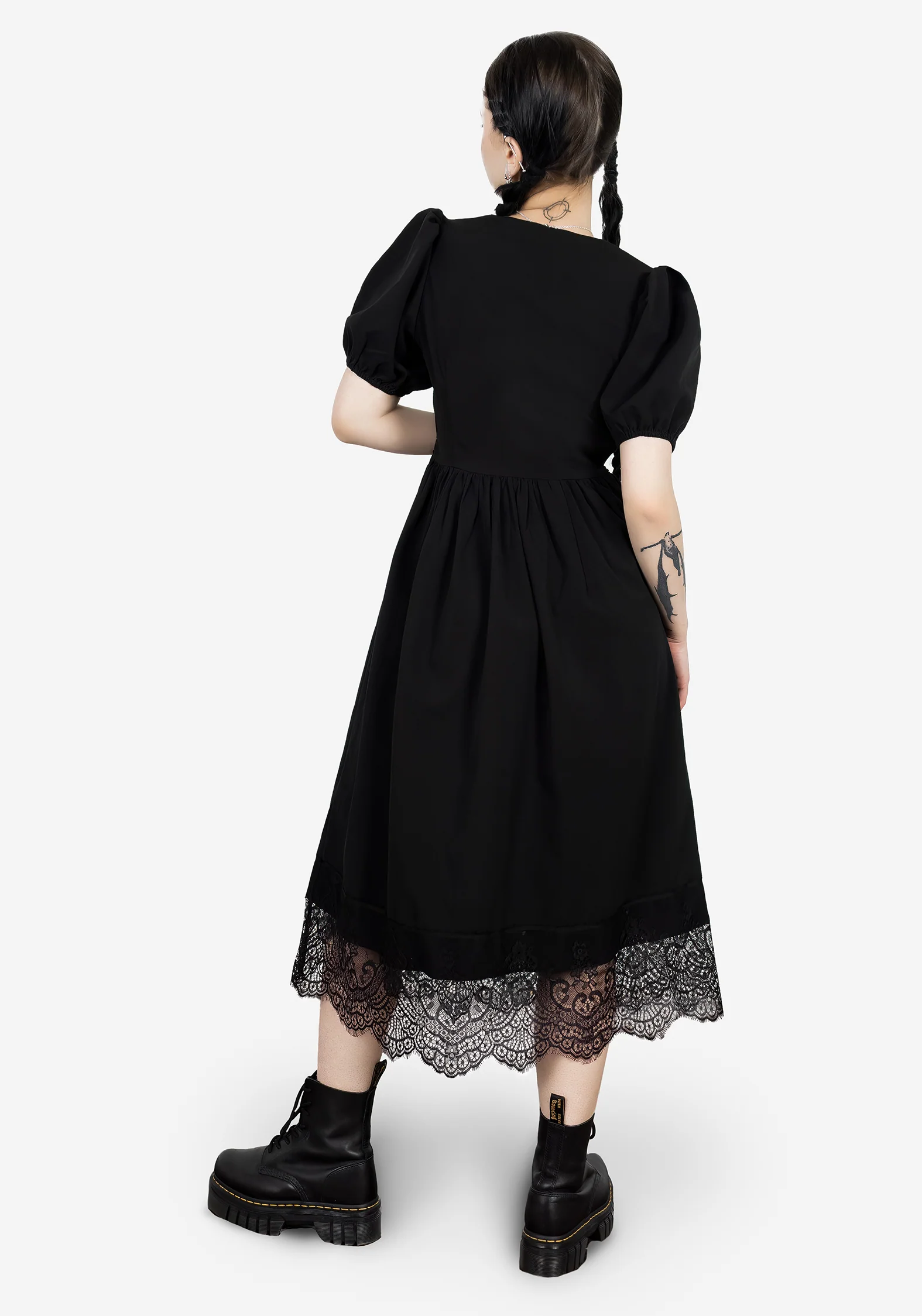 Mortuary Lace Button Up Midi Dress - Image 7