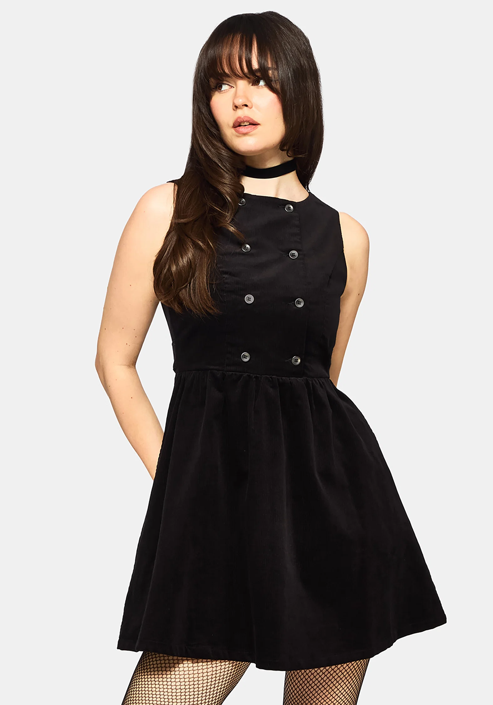 Mournia Cord Button Up Mini Dress - Image 4
