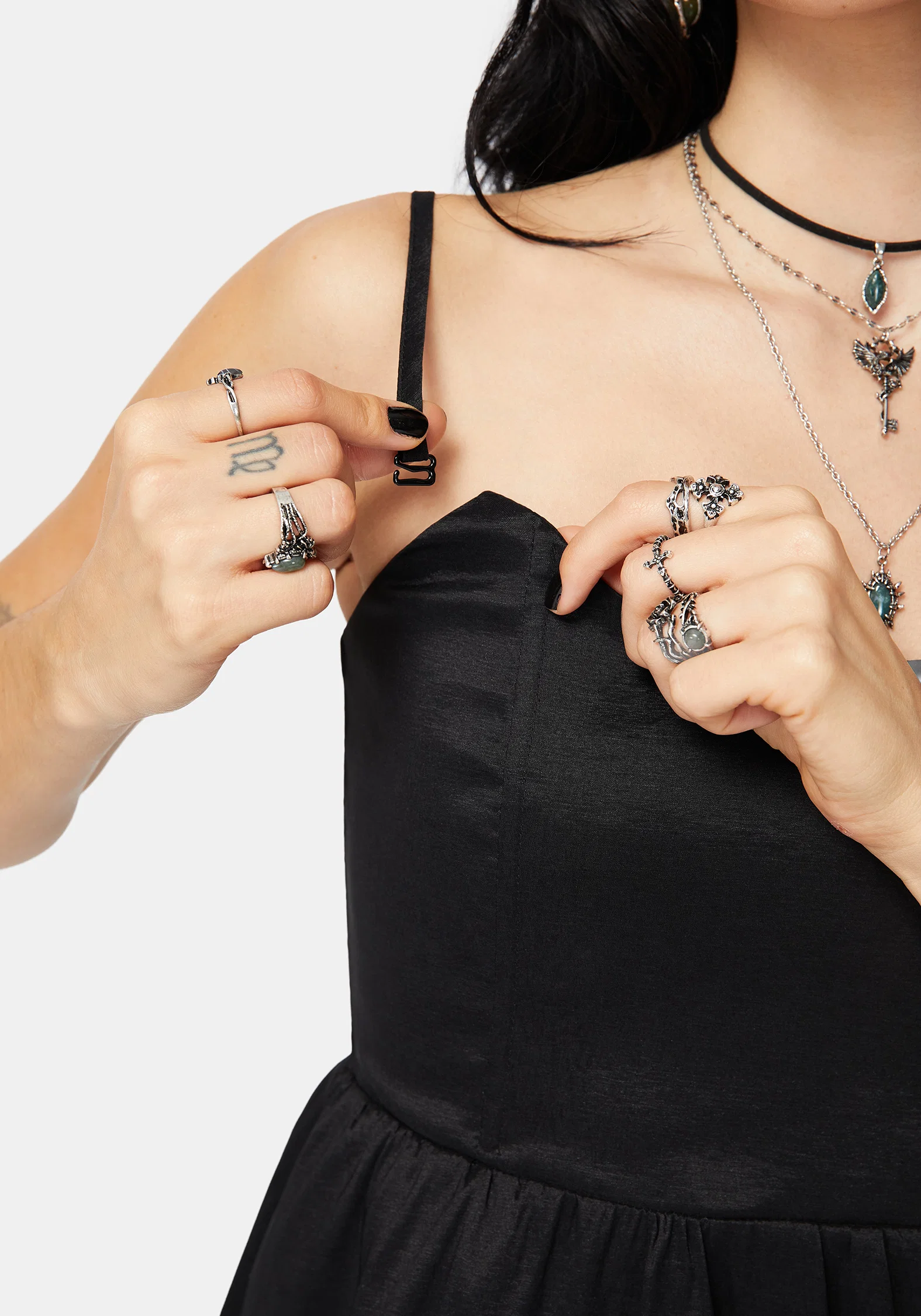 Muse Dragon Embroidery Strapless Mini Dress - Image 5