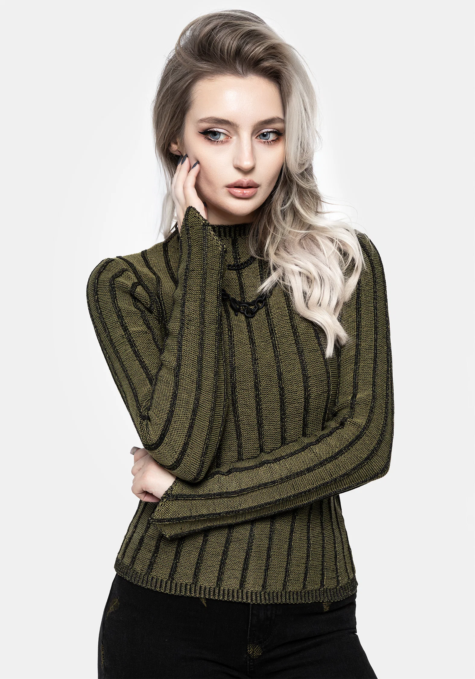 Myrsina Plated Rib Knit Top - Image 4
