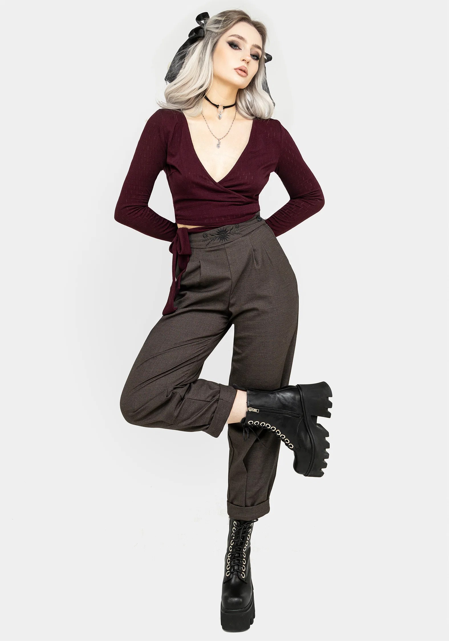 Mystic Embroidered Balloon Trousers - Image 6