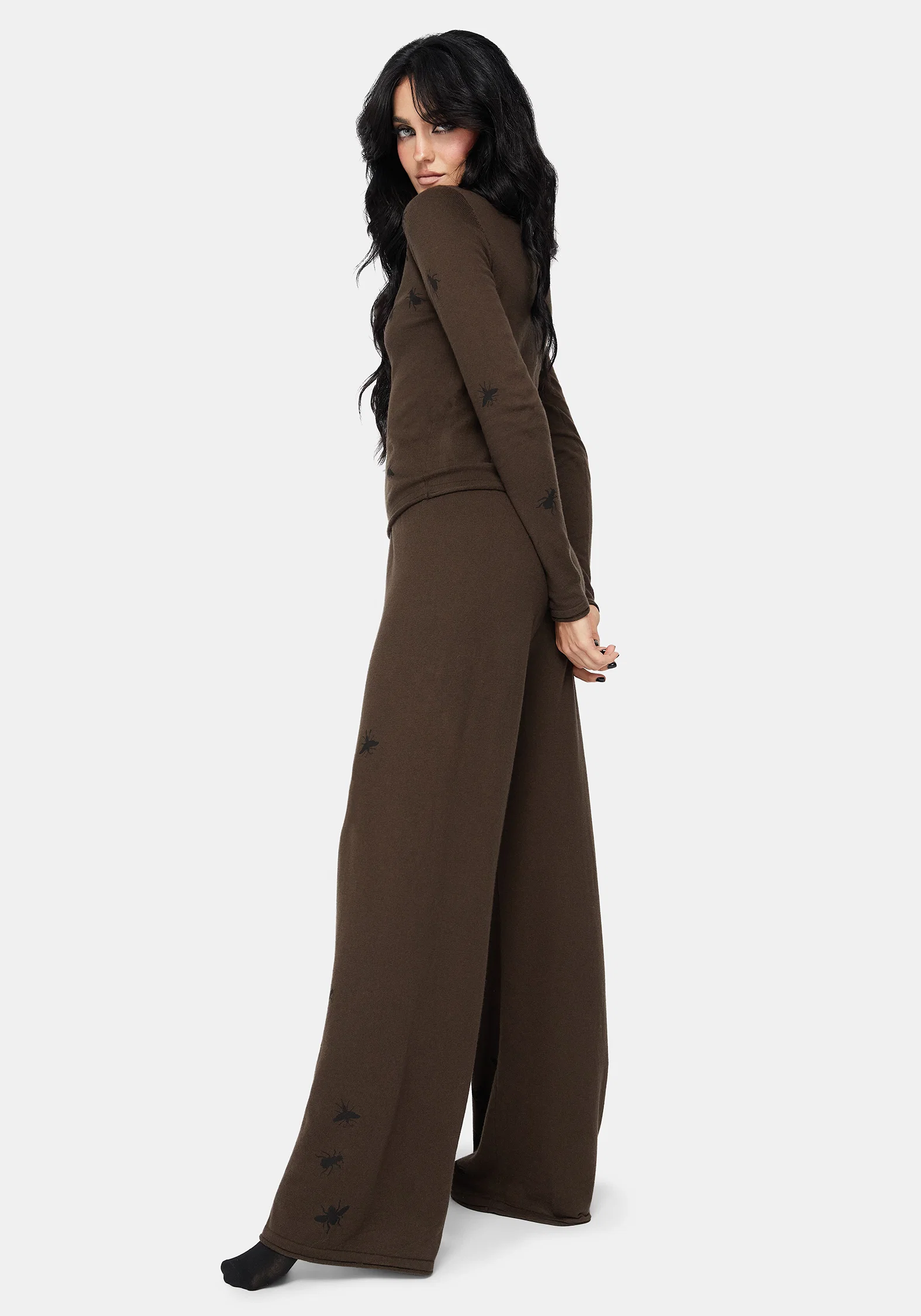 Mythidra Bug Printed Lounge Knit Trousers - Image 3