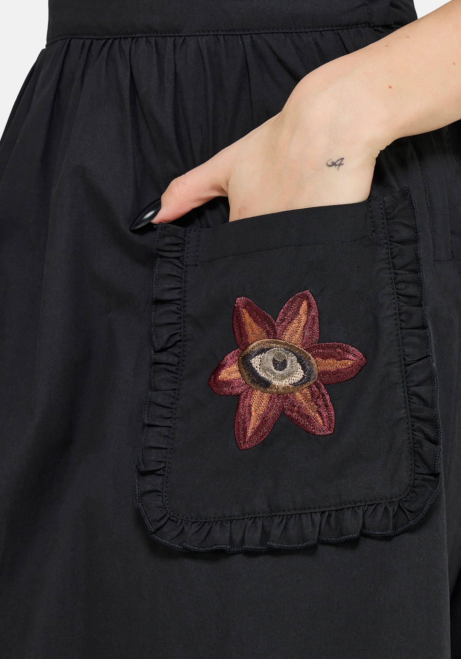 Mythos Cotton Embroidered Midi Skirt - Image 6