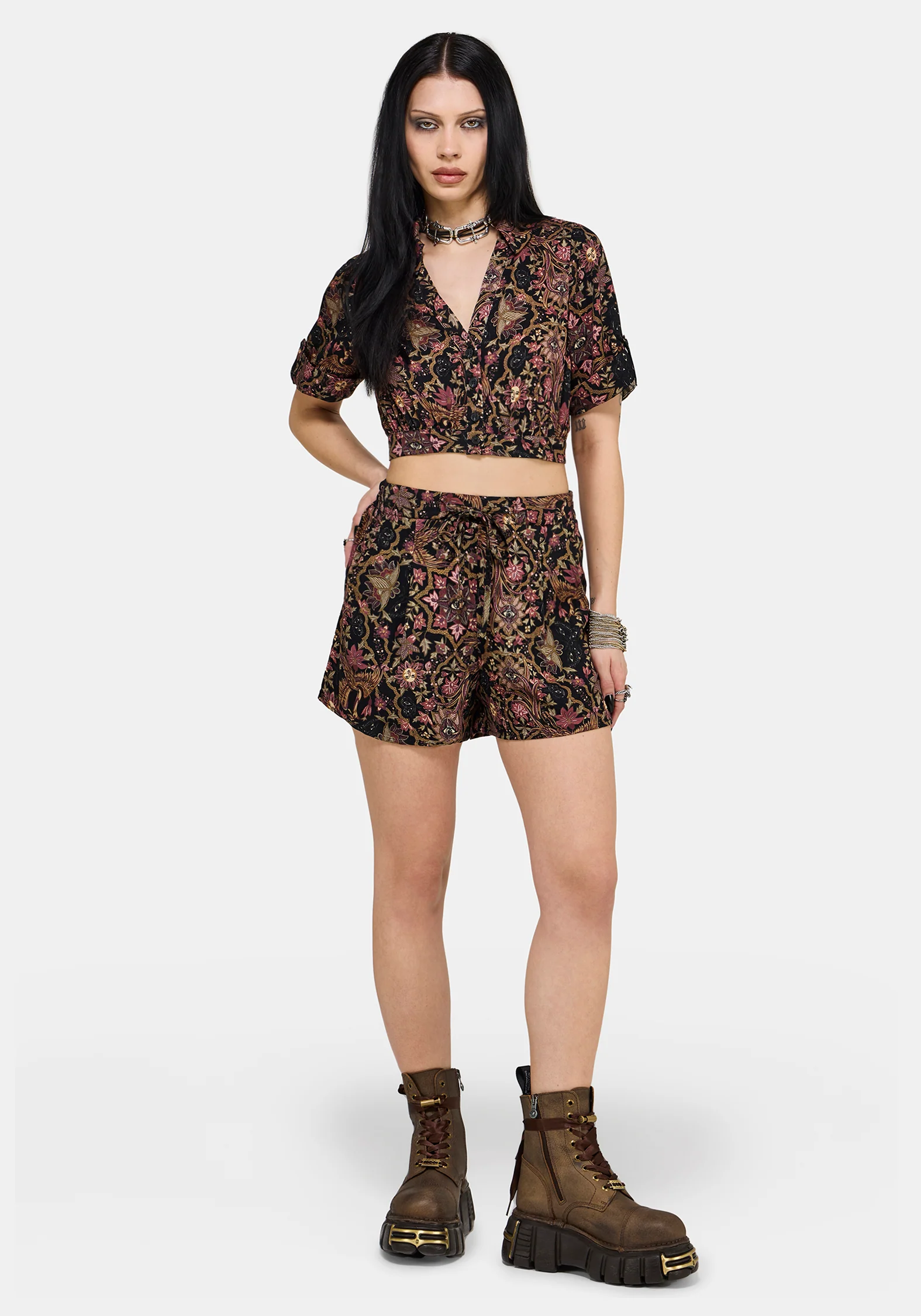 Mythos Print Crop Shirt - Image 5