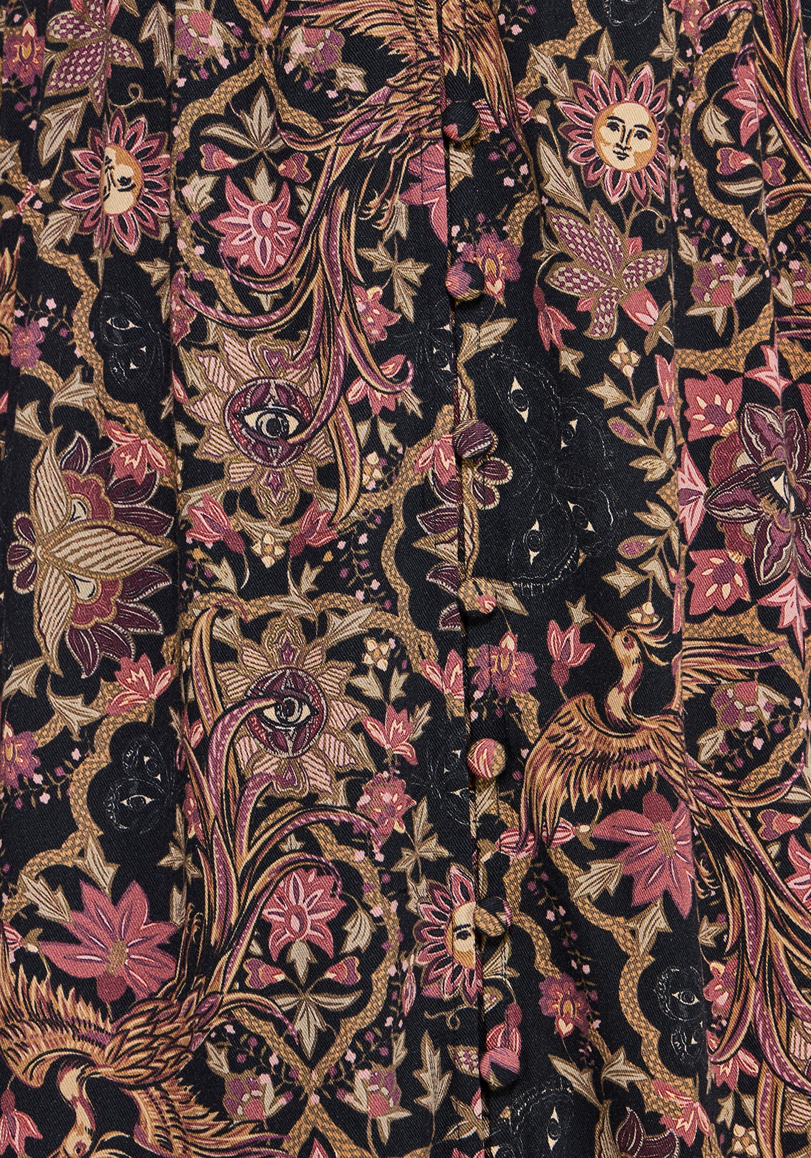 Mythos Print Milkmaid Smock Midaxi Dress - Image 11