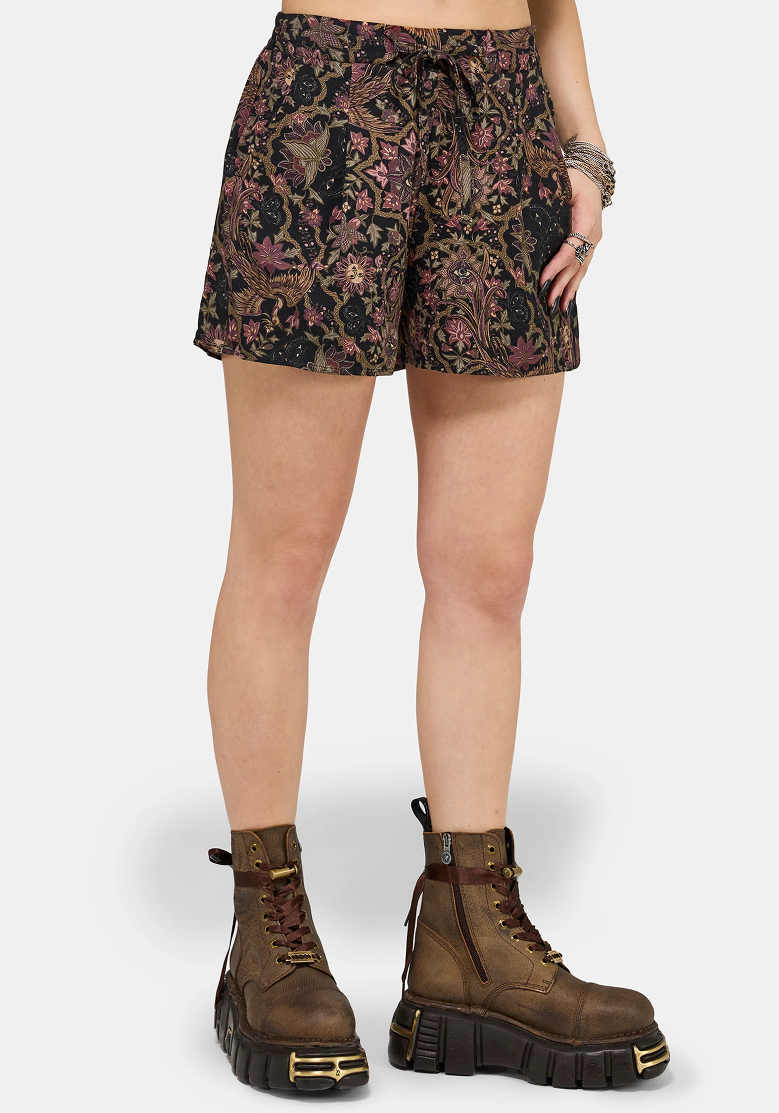 Mythos Print Tie Front Short - Image 4