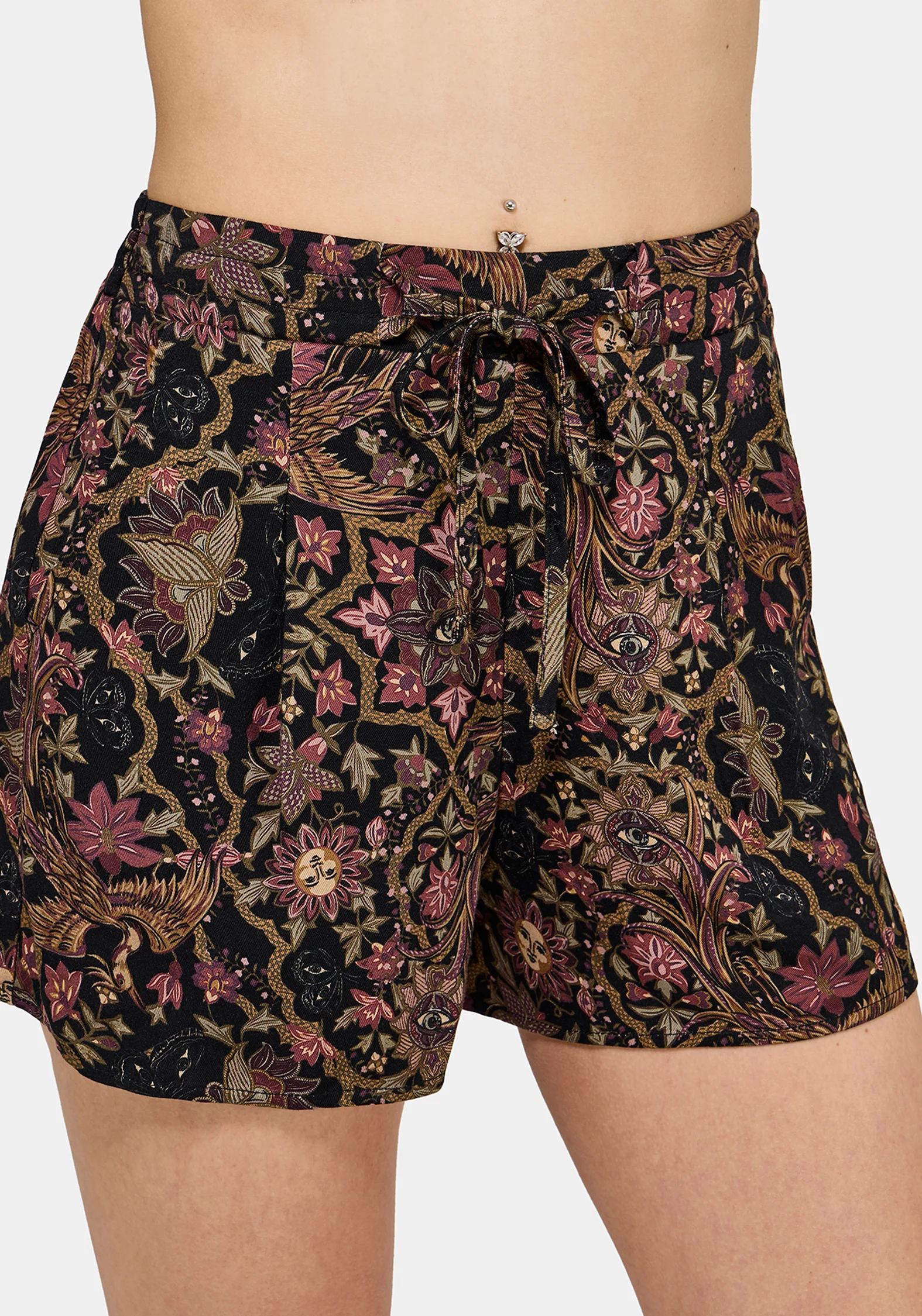 Mythos Print Tie Front Short - Image 5