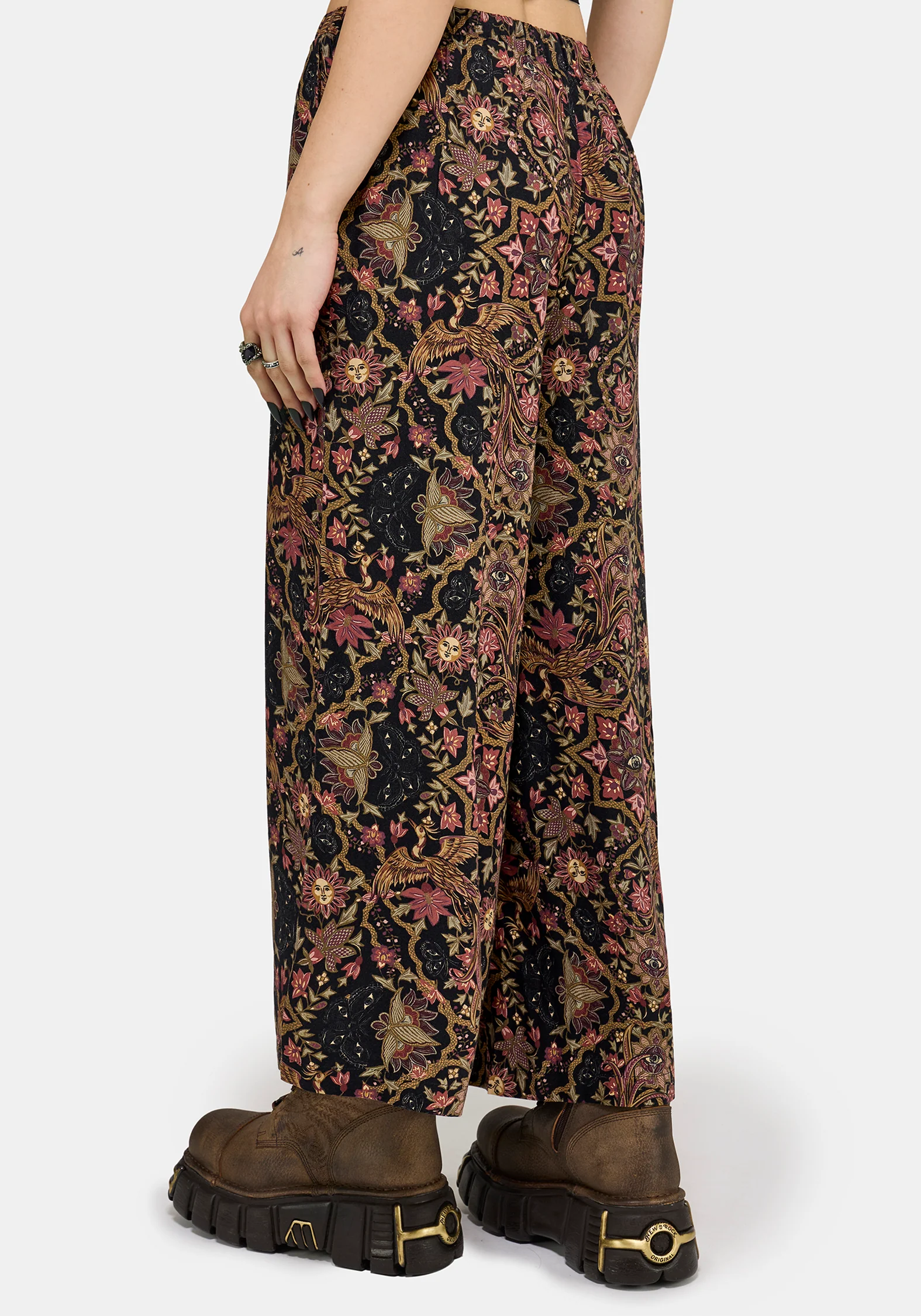 Mythos Print Wide Leg Culotte - Image 3
