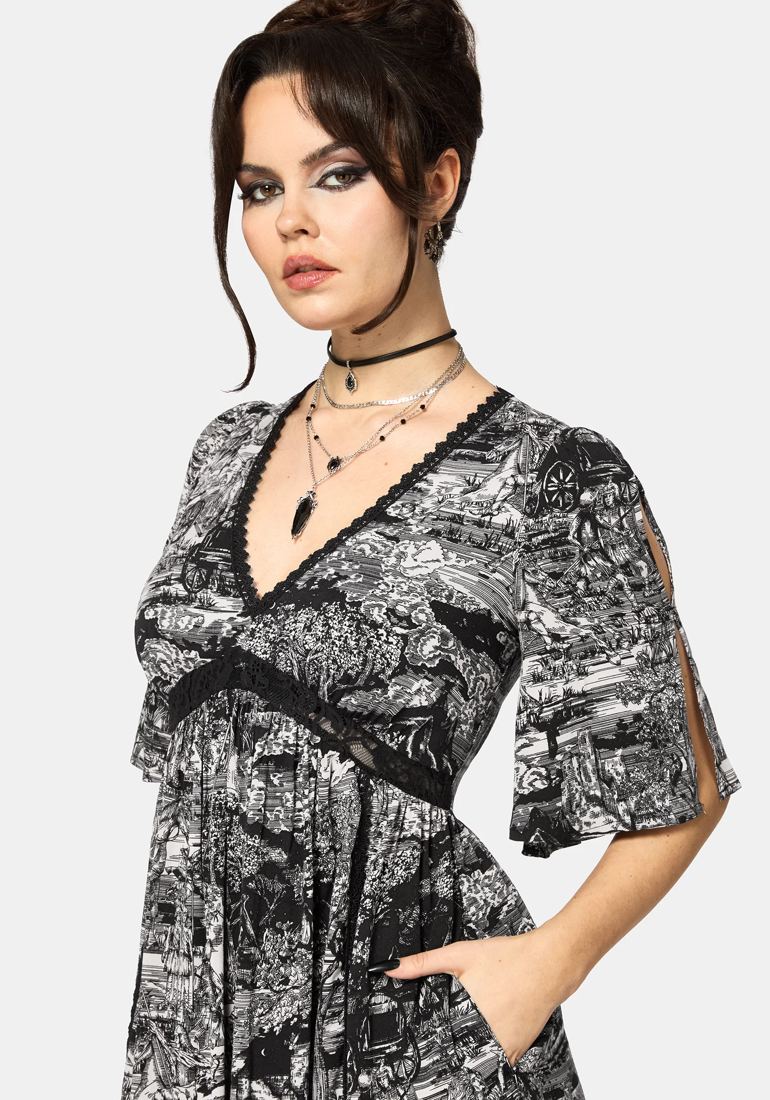 Nara Boudicca Printed Midi Dress - Image 2