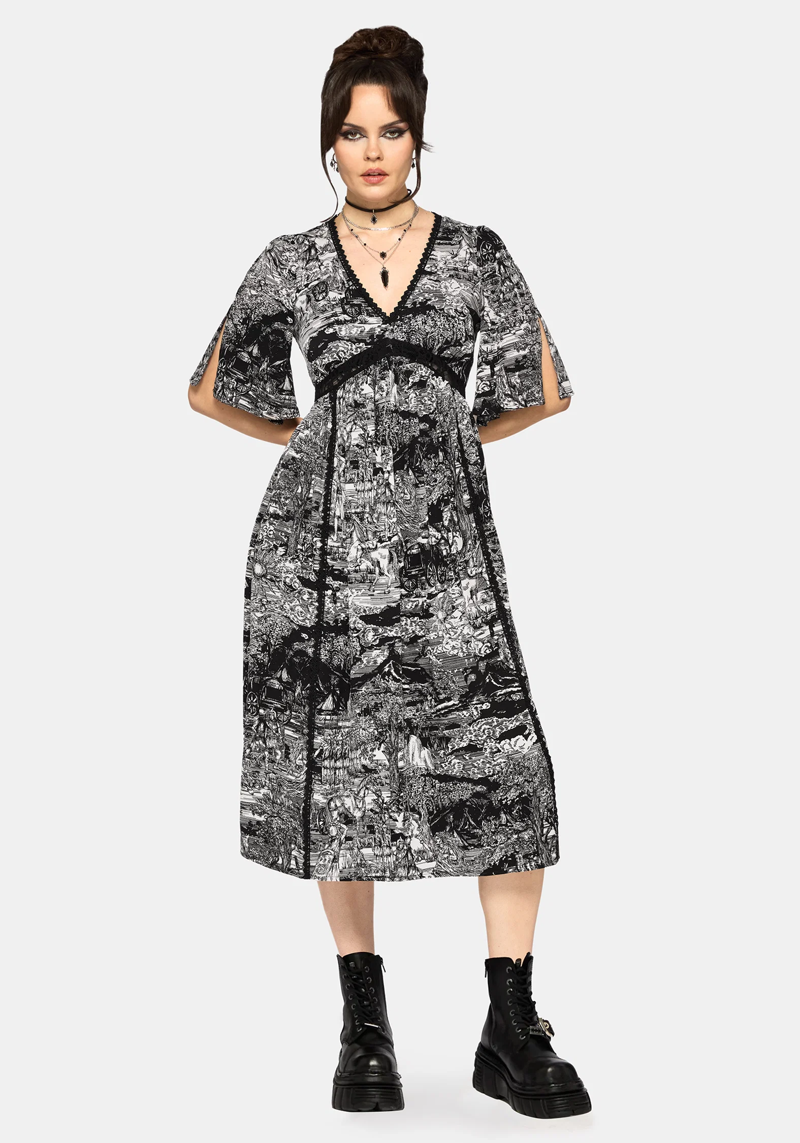 Nara Boudicca Printed Midi Dress - Image 4