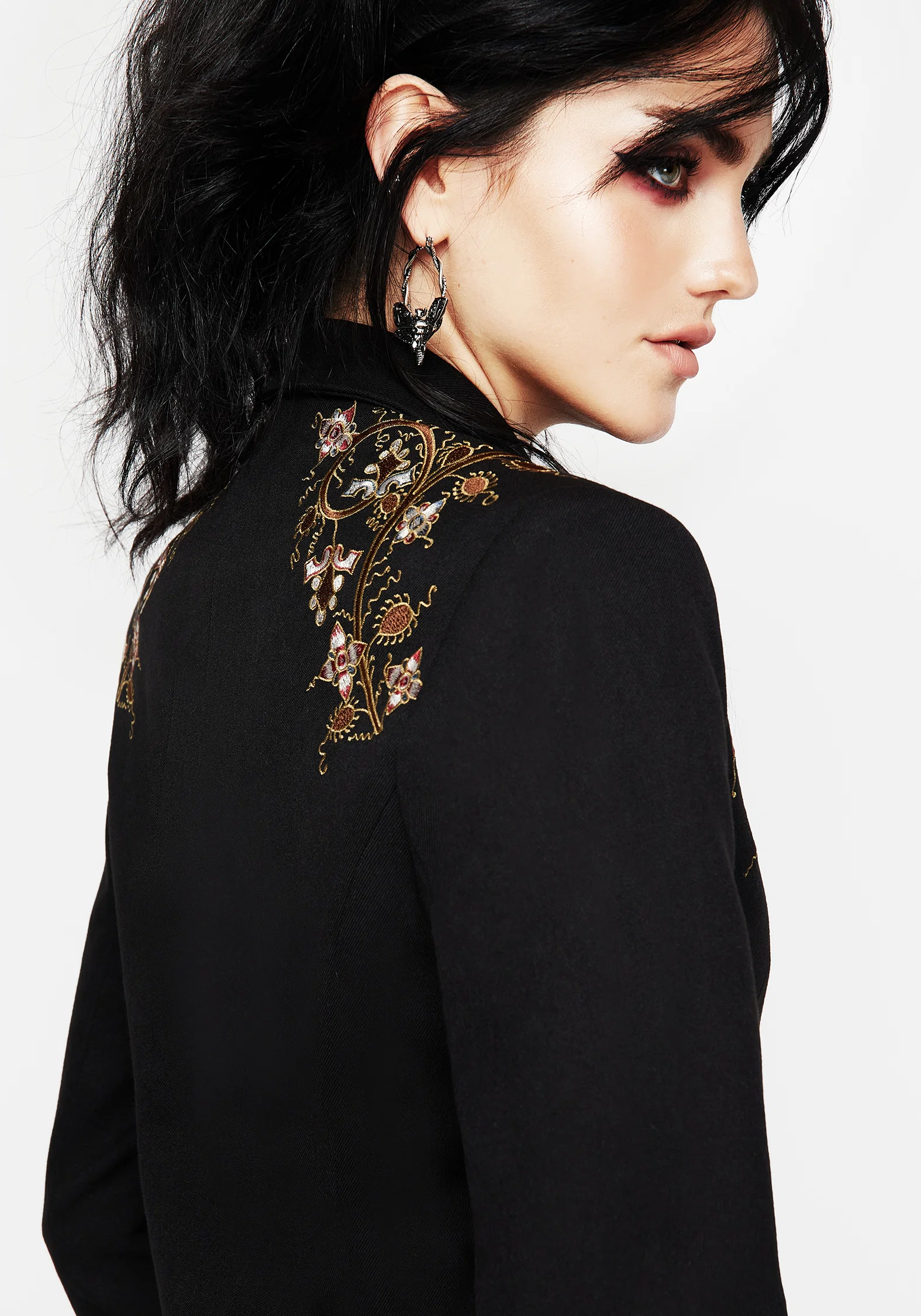 Nasturtium Floral Embroidered Relaxed Blazer - Image 5