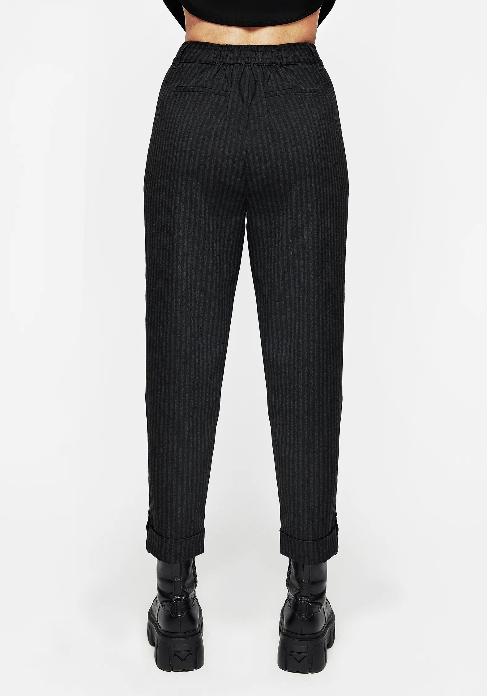 Nevermore Pinstripe Tailored Trousers - Image 3