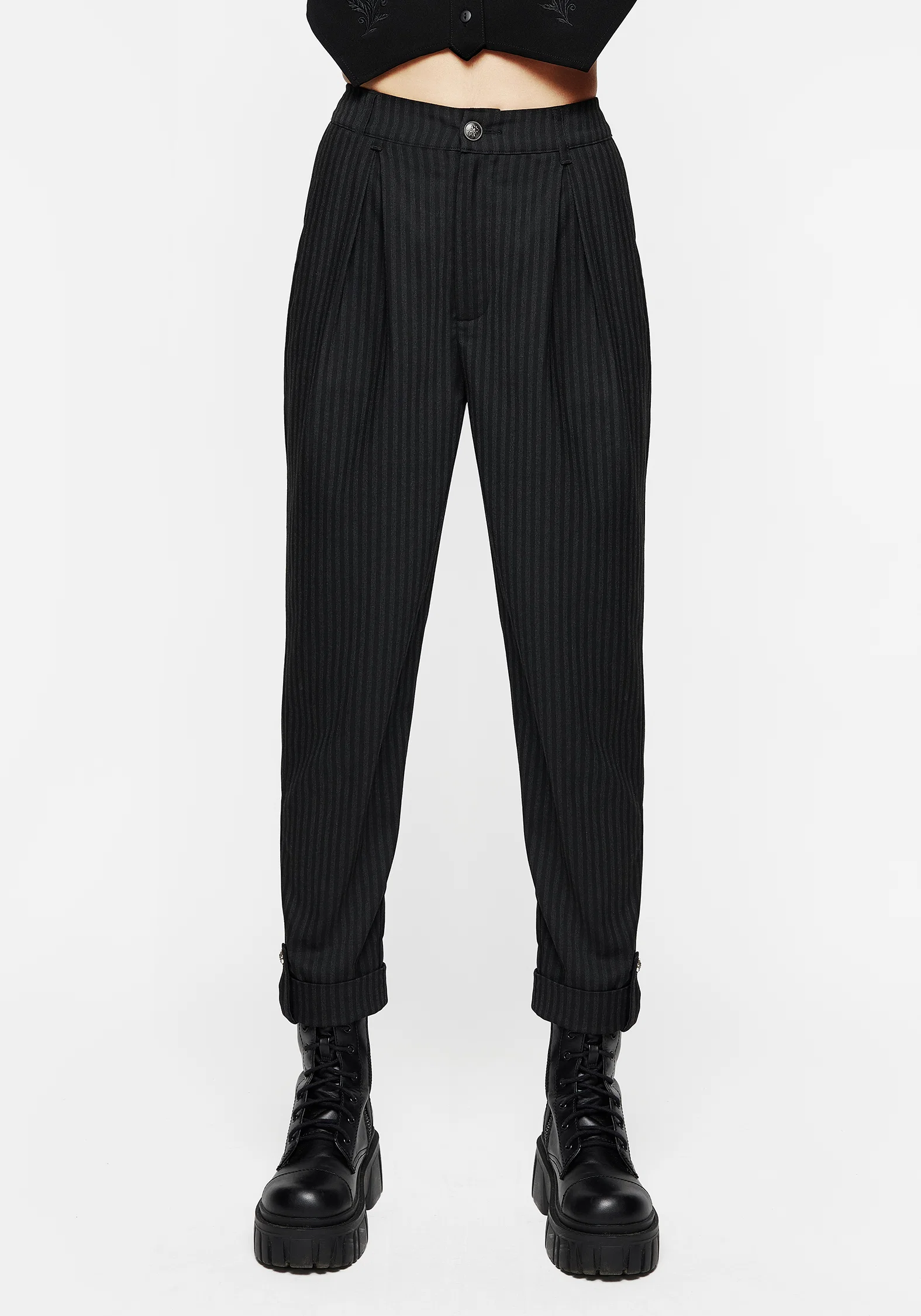 Nevermore Pinstripe Tailored Trousers - Image 4