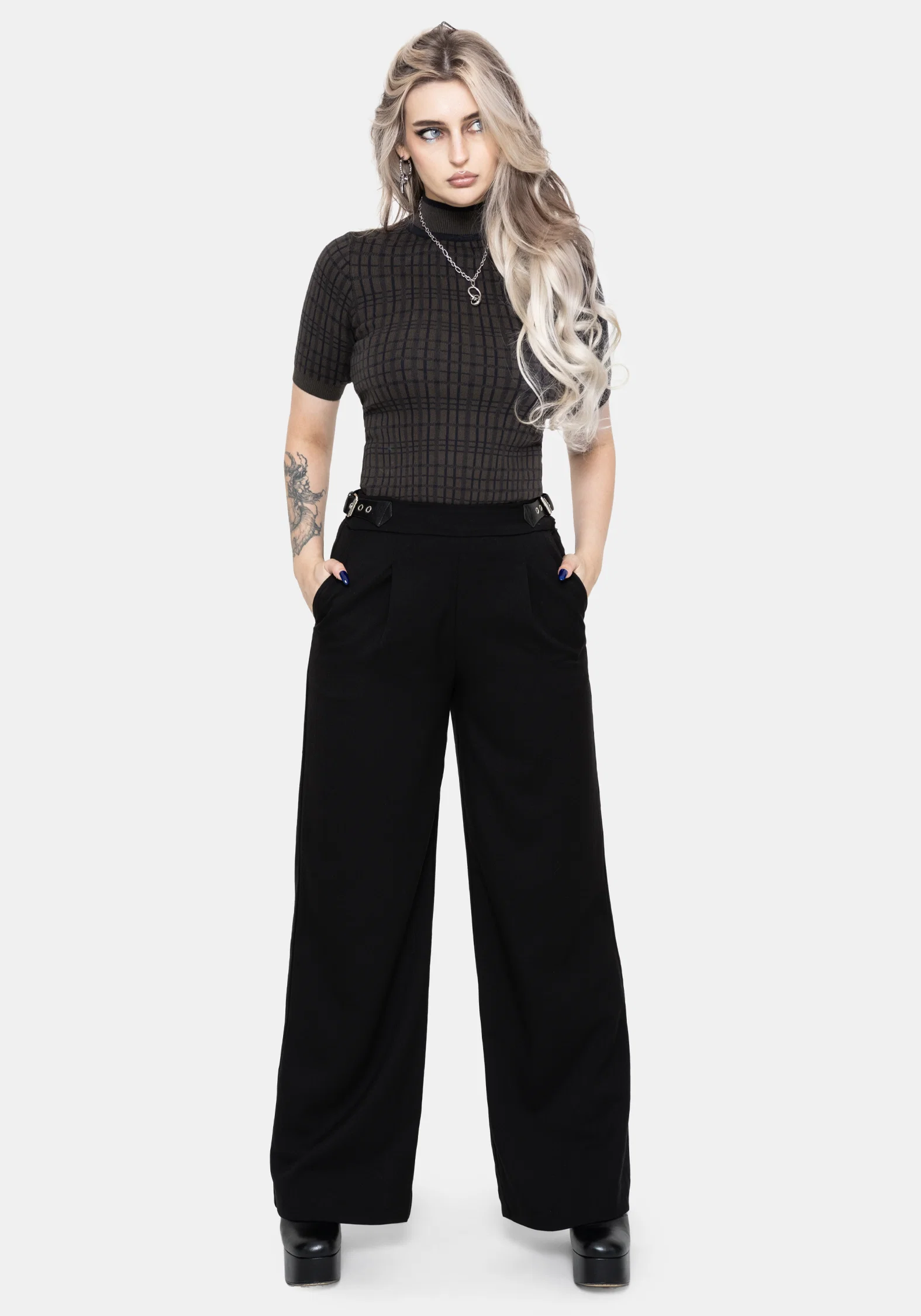 Nightingale Buckle Wide Leg Trousers - Image 5