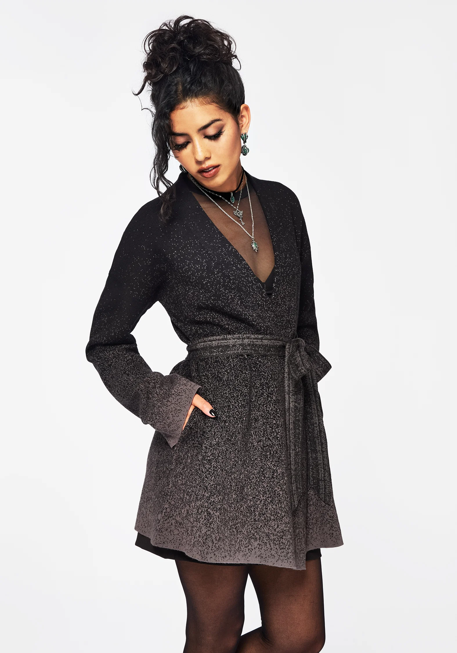 Nightjar Ombre Tie Wrap Cardigan - Image 5