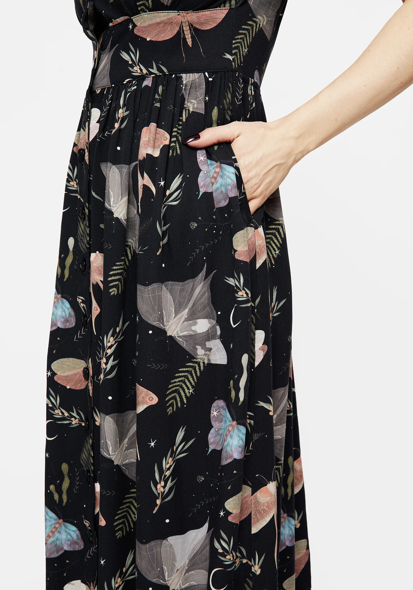 Nightmoth Midi Shirt Dress - Image 4