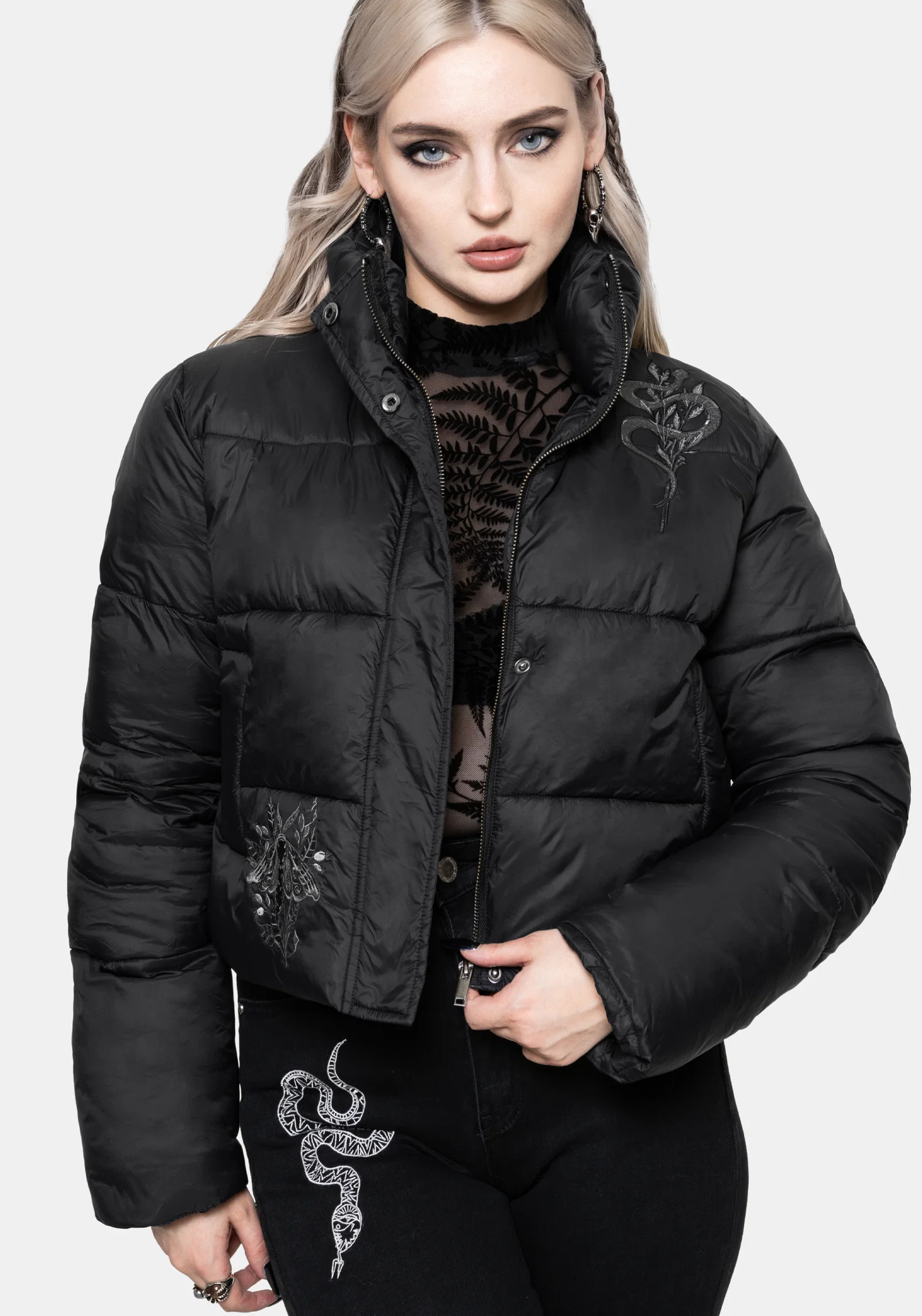Nirah Embroidered Padded Jacket - Image 4