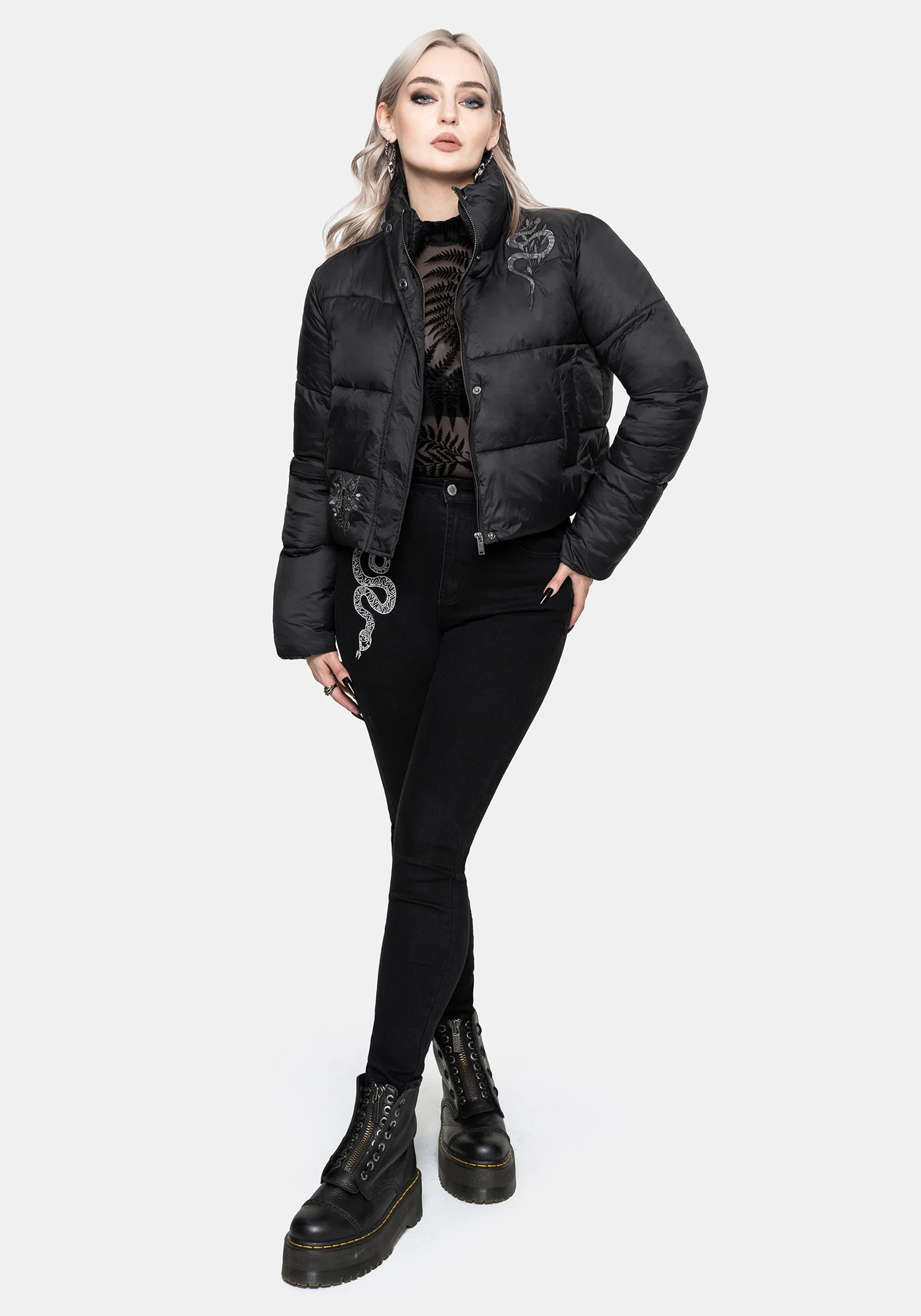 Nirah Embroidered Padded Jacket - Image 8