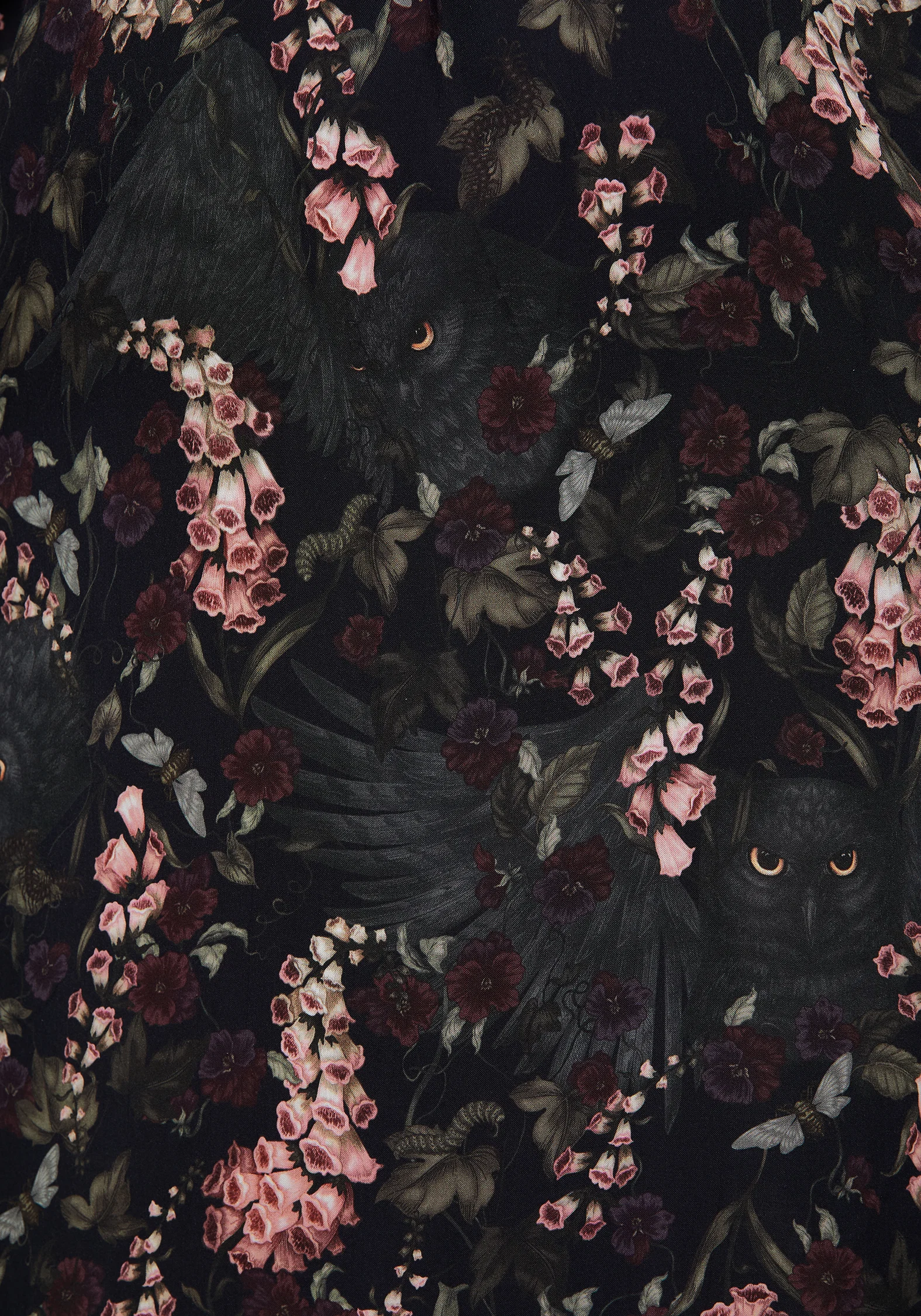 Noctua Owl Foxglove Printed Wrap Midaxi Shirt Dress - Image 8
