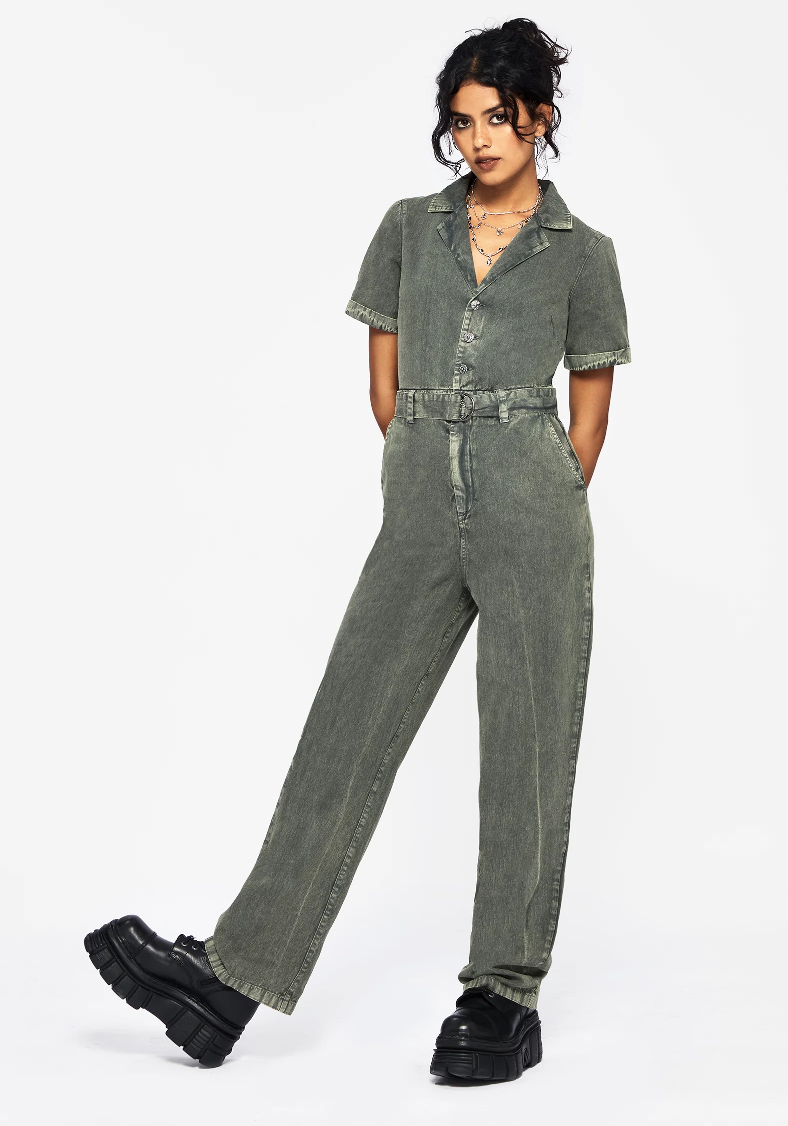 Nuit Cotton Moon Phase Embroidered Jumpsuit - Image 4