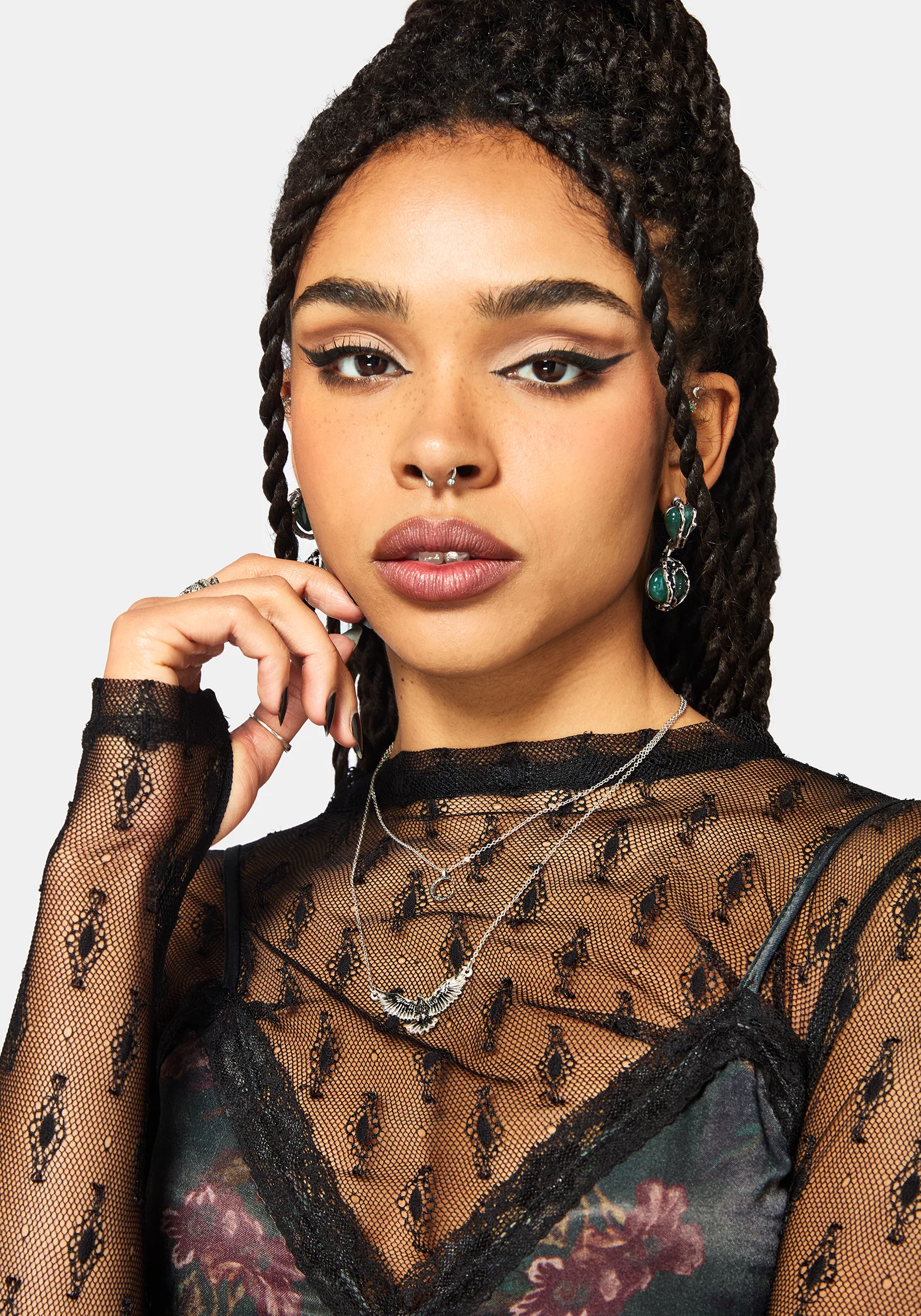 Nyxwing Raven Moon Layered Necklace - Image 5