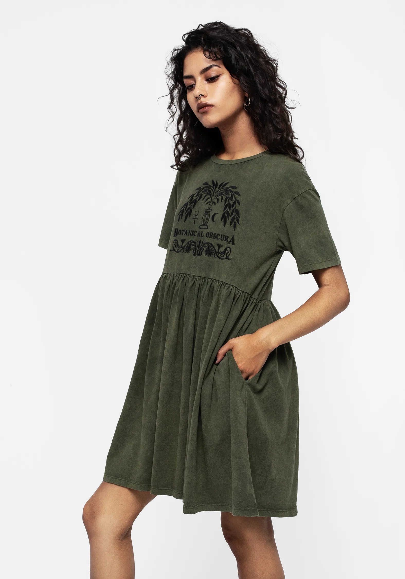 Obscura Graphic Print Mini Skater Dress - Image 4