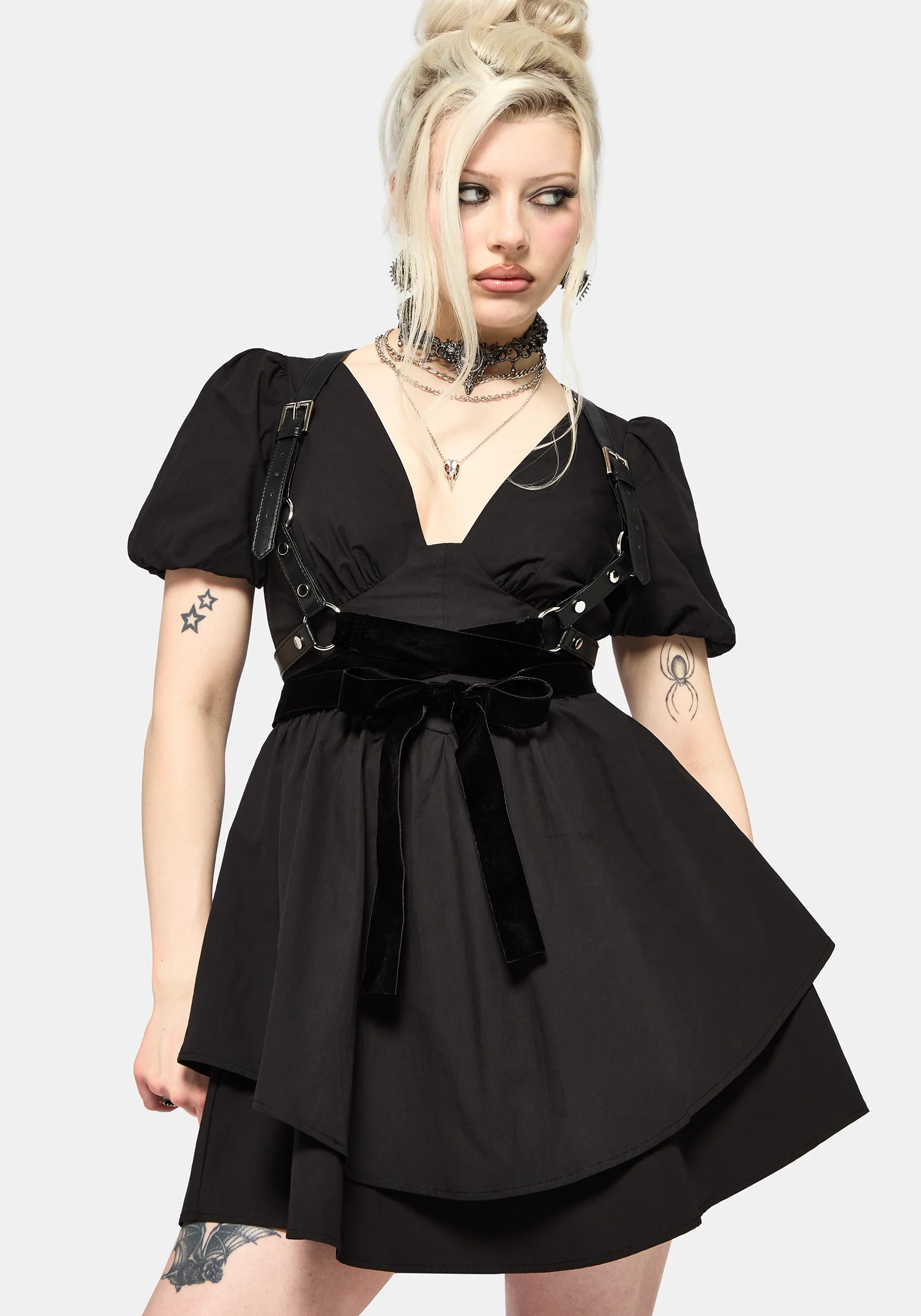 Obsidia Lace Up Corset Mini Dress - Image 2
