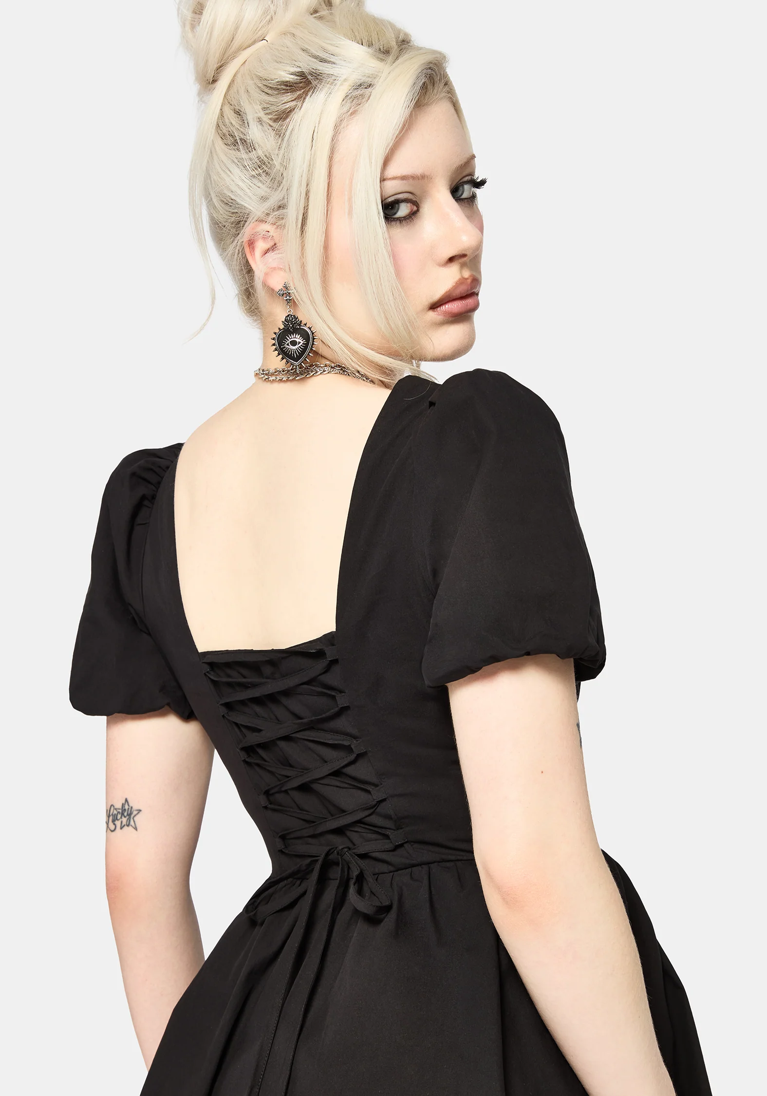 Obsidia Lace Up Corset Mini Dress - Image 3