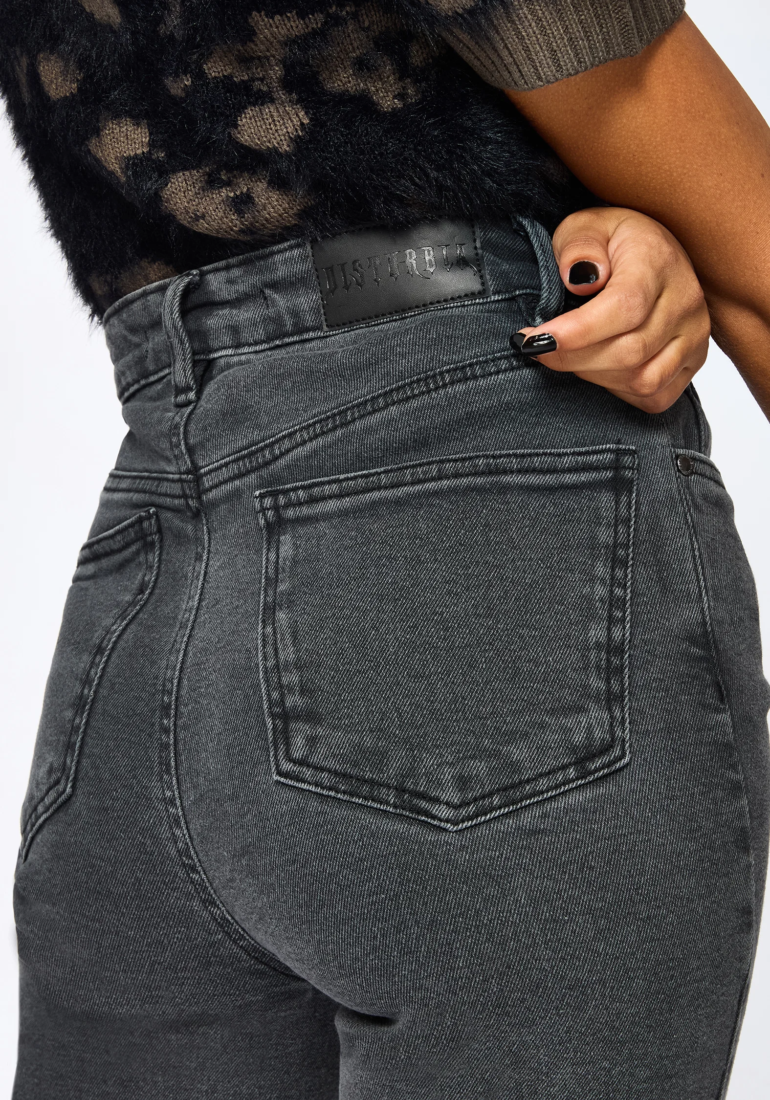 Occult Embroidered Straight Leg Jeans - Image 4