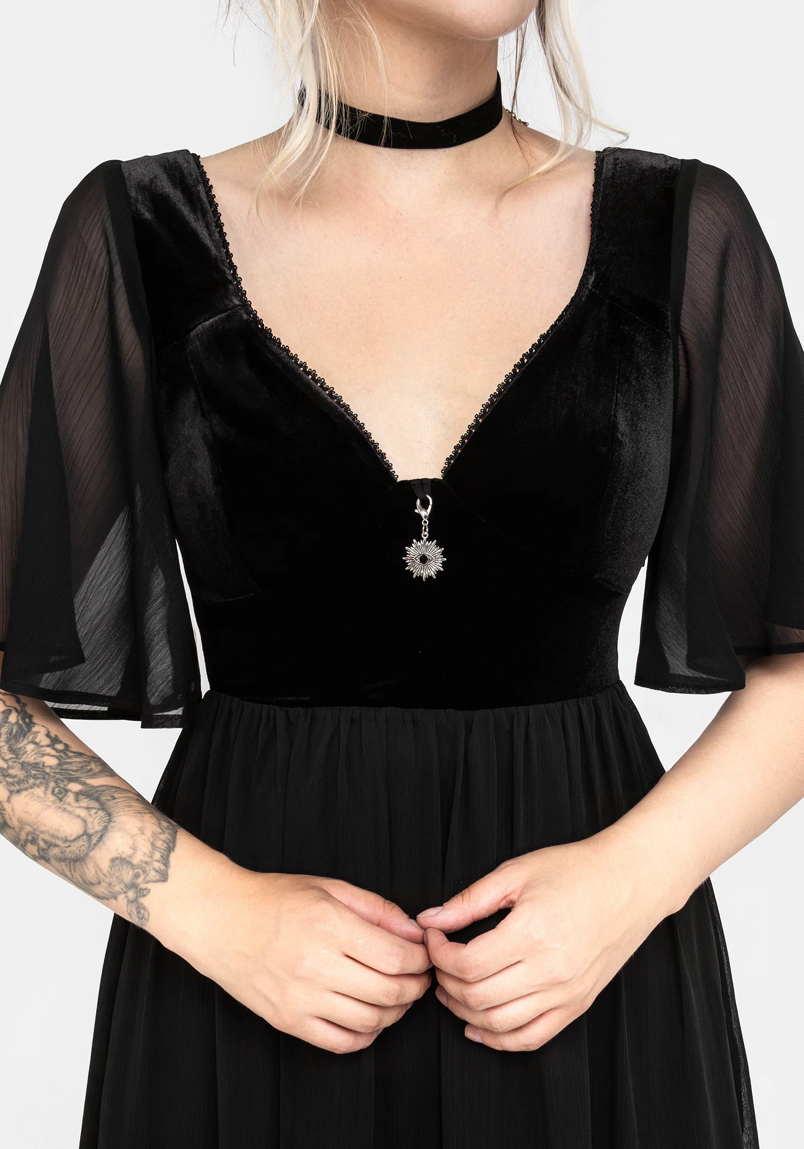 Oculist Chiffon Maxi Dress - Image 2