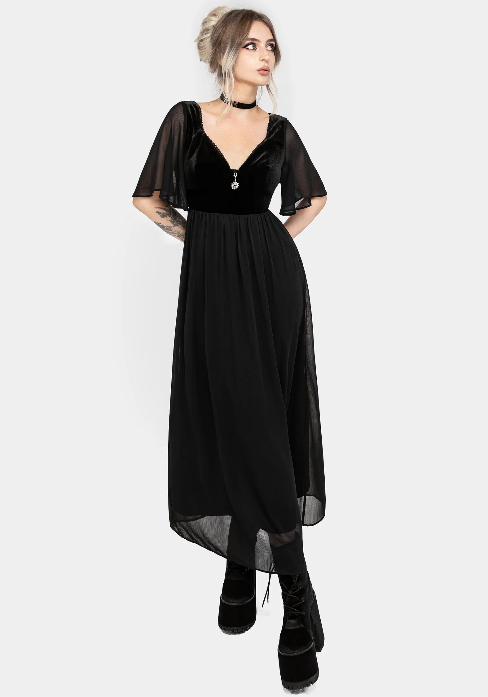 Oculist Chiffon Maxi Dress - Image 9
